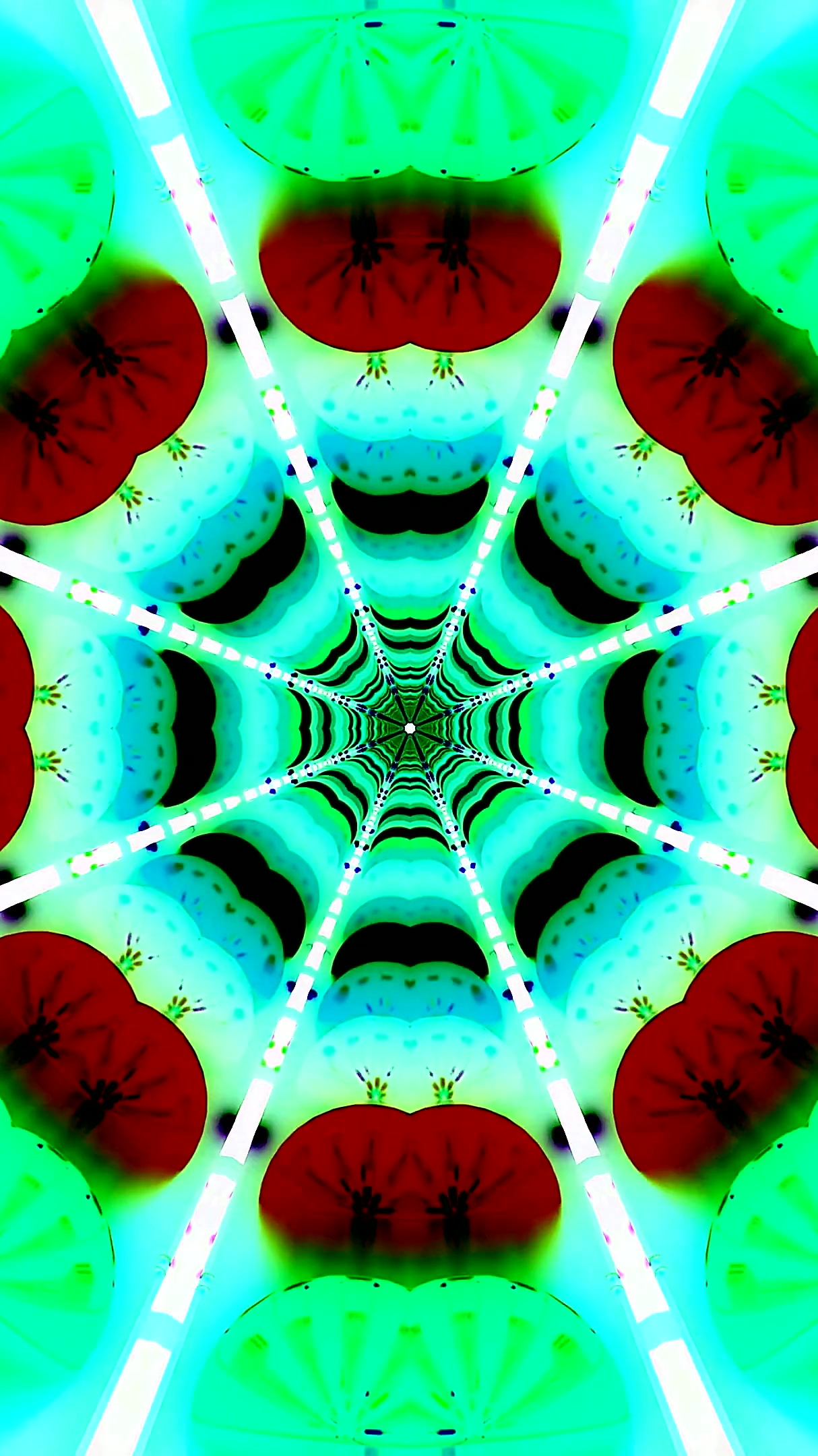 Tunnel video vj loop screensaver displays vibrant colors in a seamless animation captivating the viewers attention