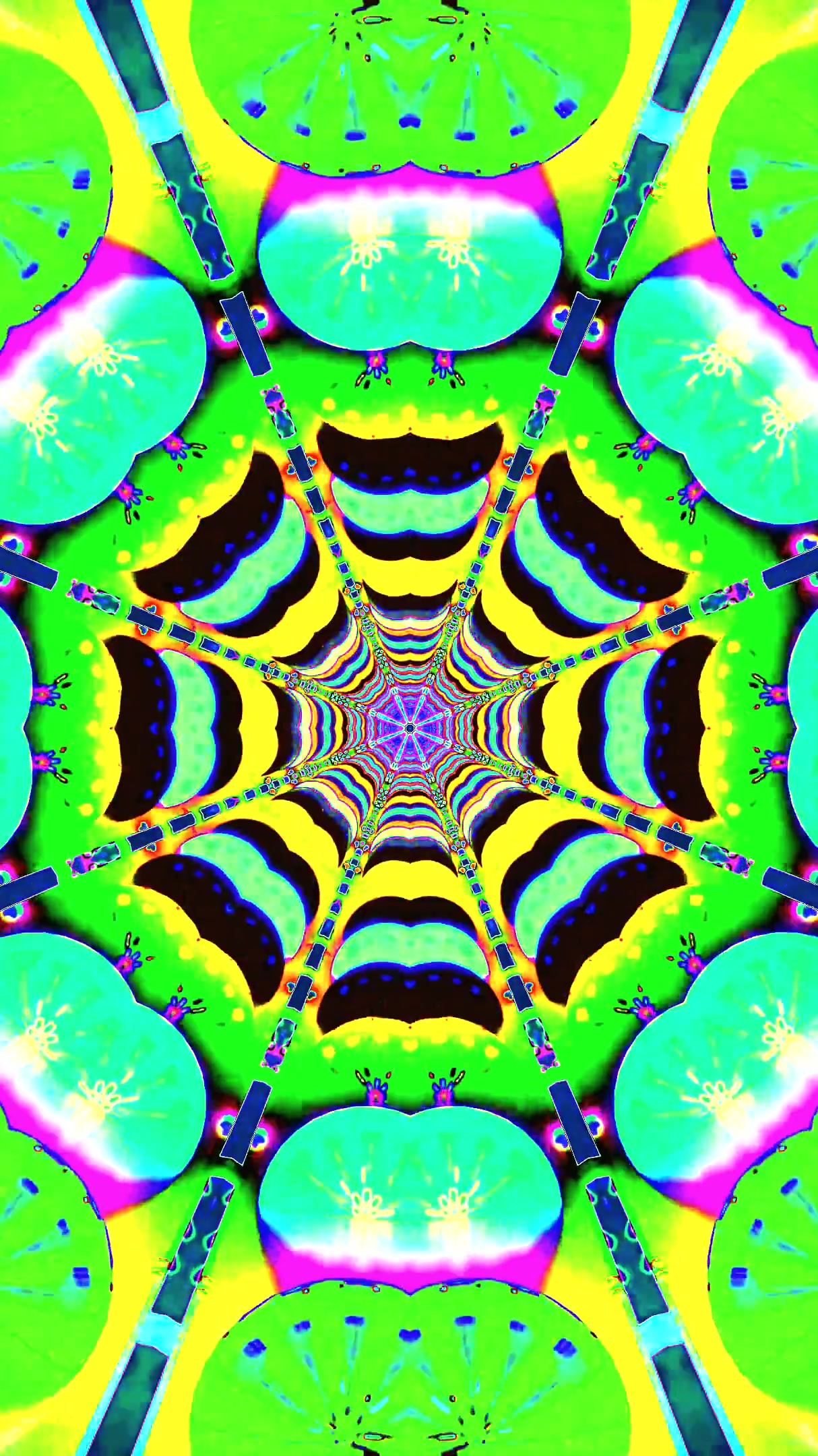 Seamless tunnel video loop creates a vibrant, immersive visual ex