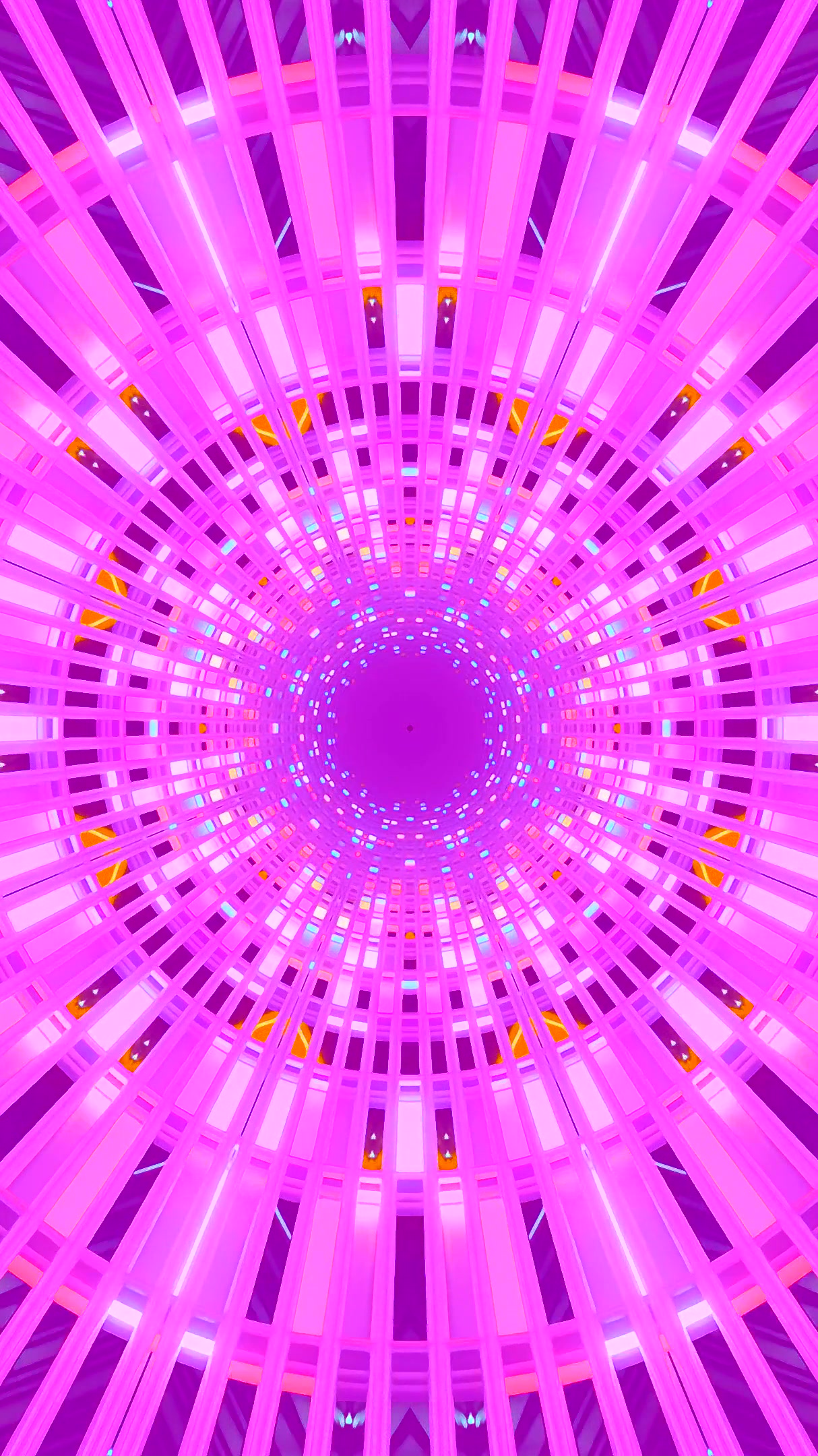 Tunnel video loop creates mesmerizing motion with vibrant colors