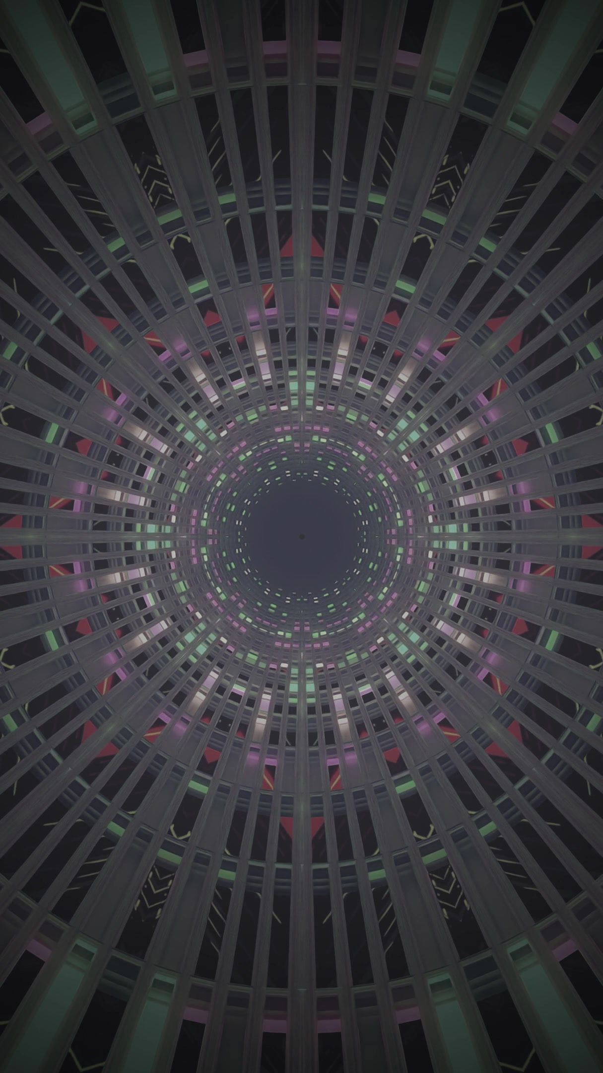 Tunnel video loop for relaxation and visualization with seamless animation