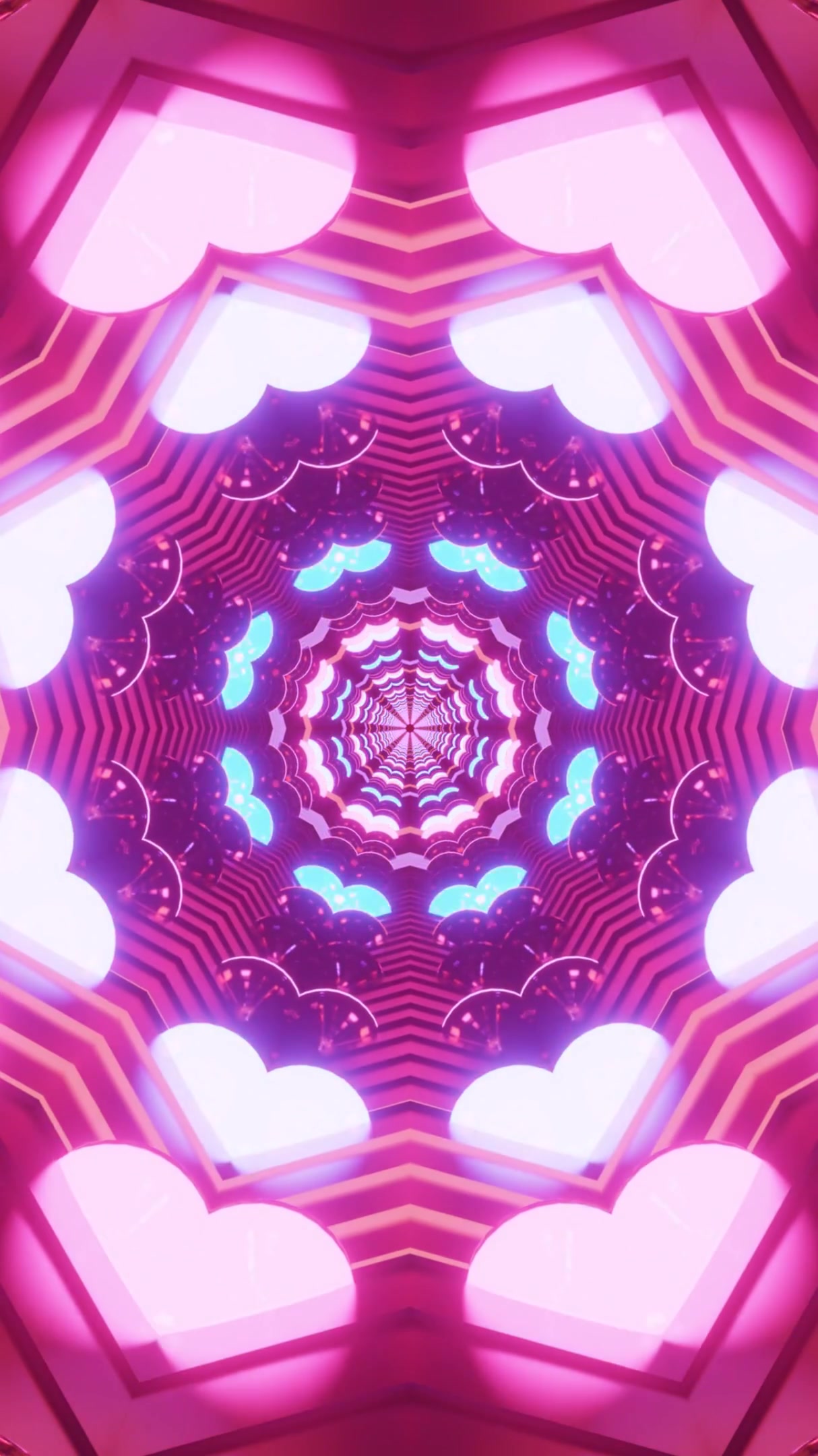 Colorful tunnel video loop creates an immersive experience through vibrant visuals and dynamic patterns