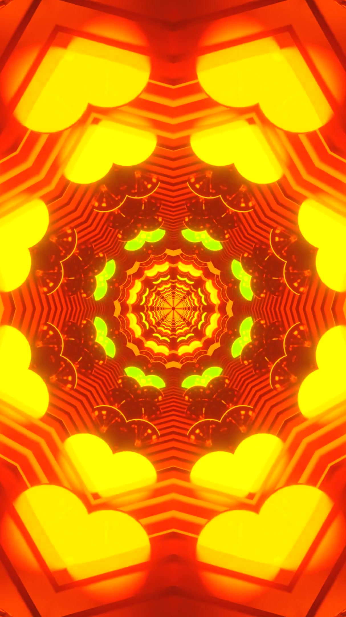 Dynamic tunnel video loop creates immersive visuals with vibrant colors and seamless transitions