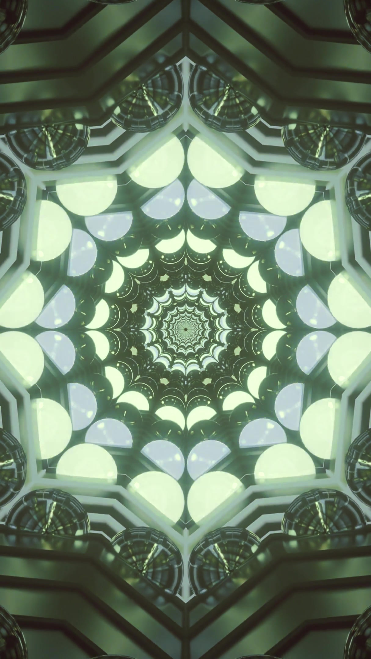 Seamless tunnel video vj loop screensaver with mesmerizing spirals and lights