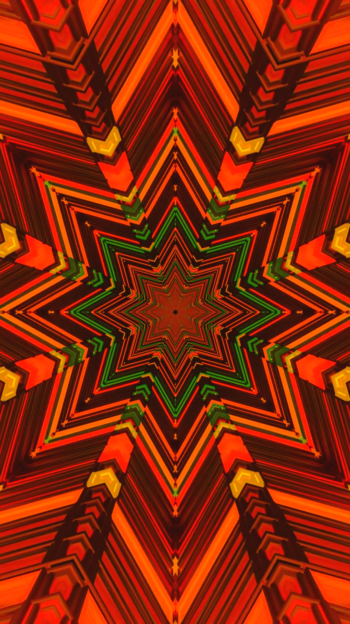 Colorful geometric tunnel video loop creates a mesmerizing immersive experience