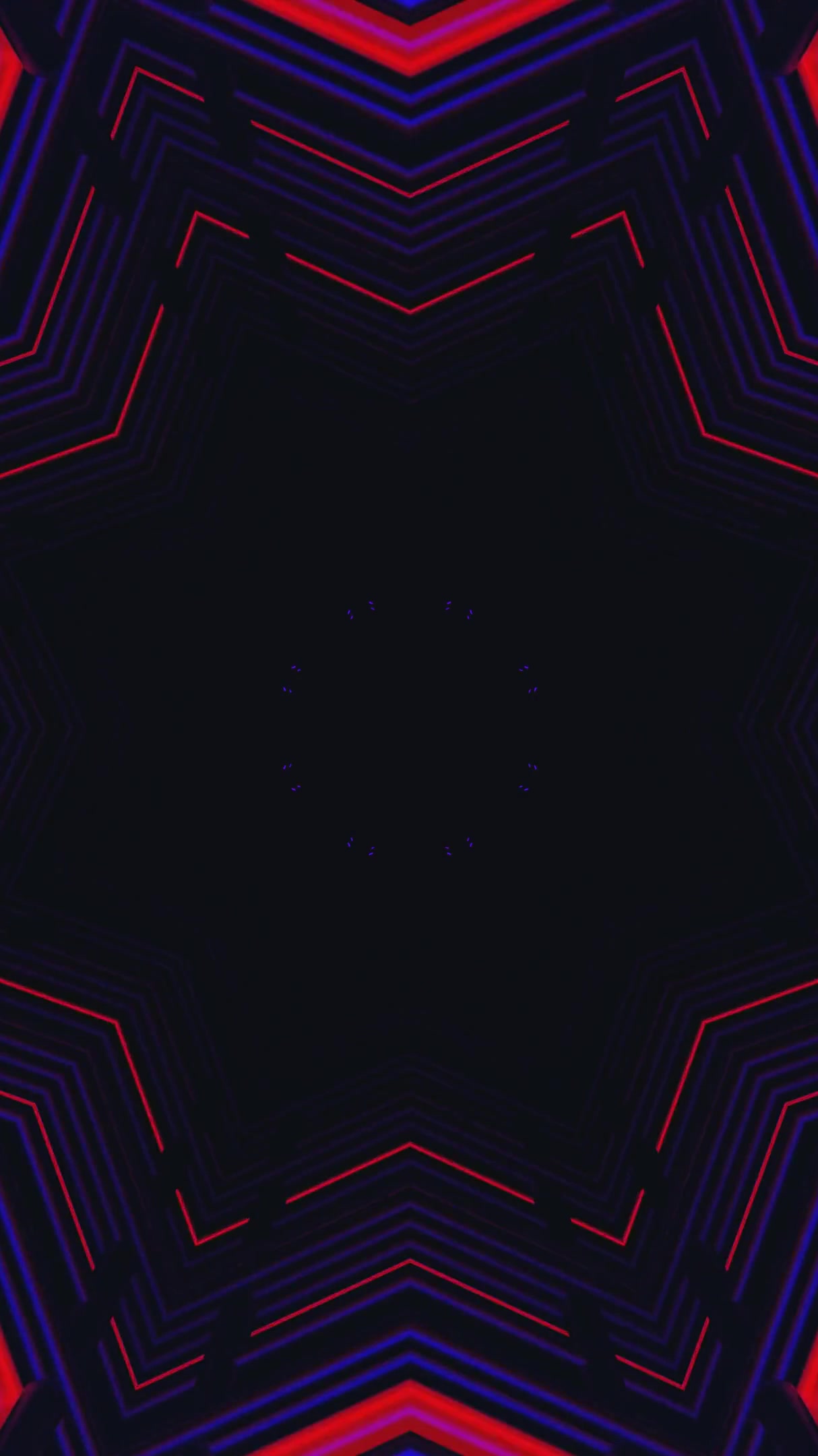 Seamless tunnel video loop featuring vibrant colors and geometric patterns for dynamic screensaver use