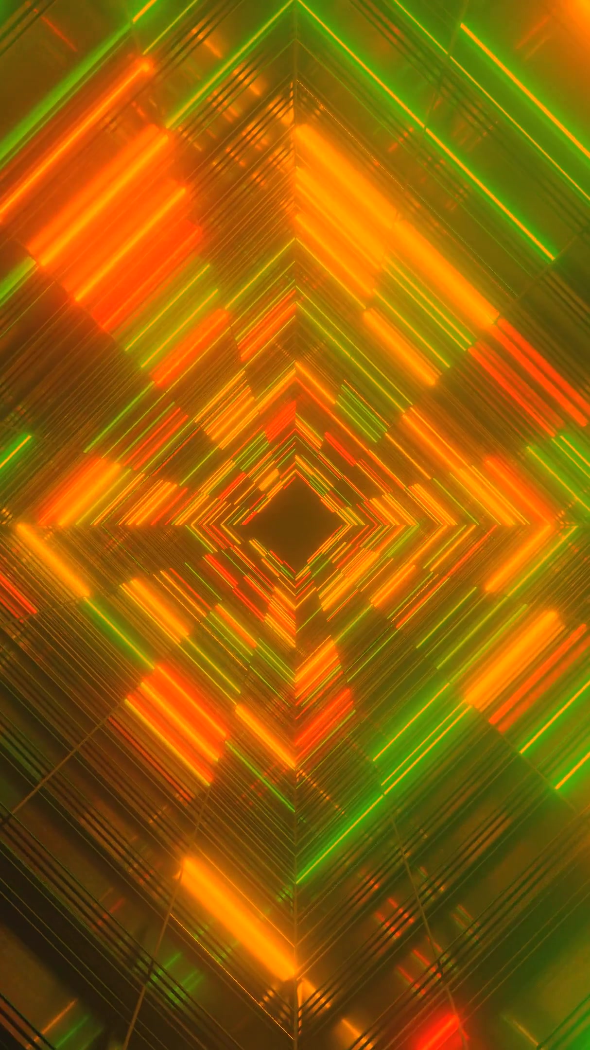 Colorful tunnel video loop creates dynamic visual experience for