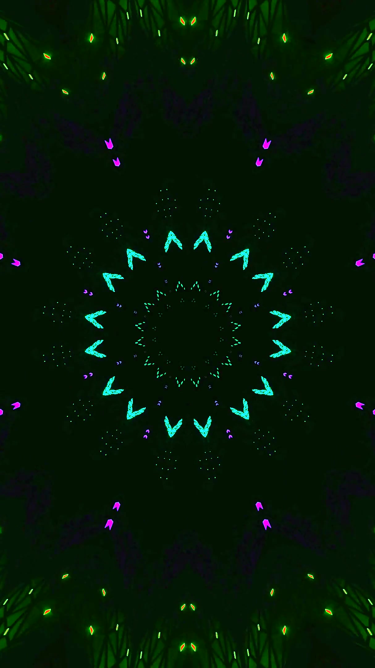 Cool colorful tunnel video loop created for visual art displays and screensaver usage with seamless transitions and vivid effects