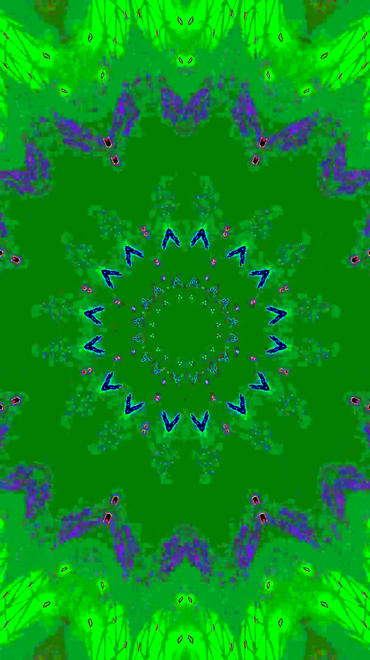 Mesmerizing tunnel video loop with vibrant colors and geometric patterns for immersive screensaver experience