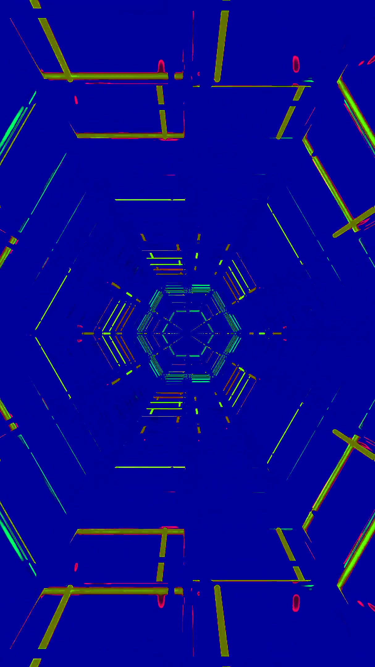 Colorful tunnel video loop with striking patterns and vibrant col