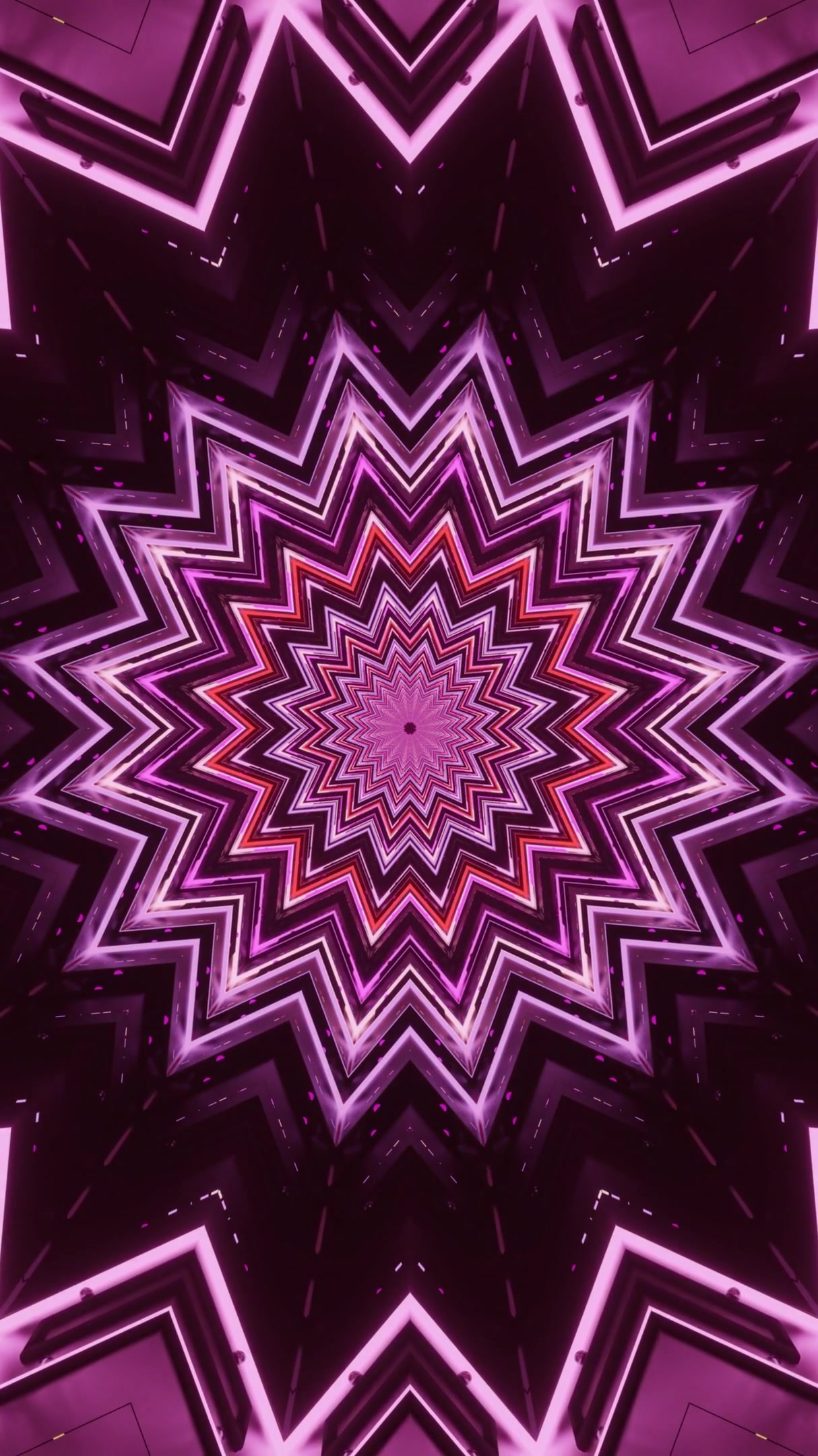 Vibrant tunnel video loop with dynamic patterns and colors for seamless screensaver enjoyment