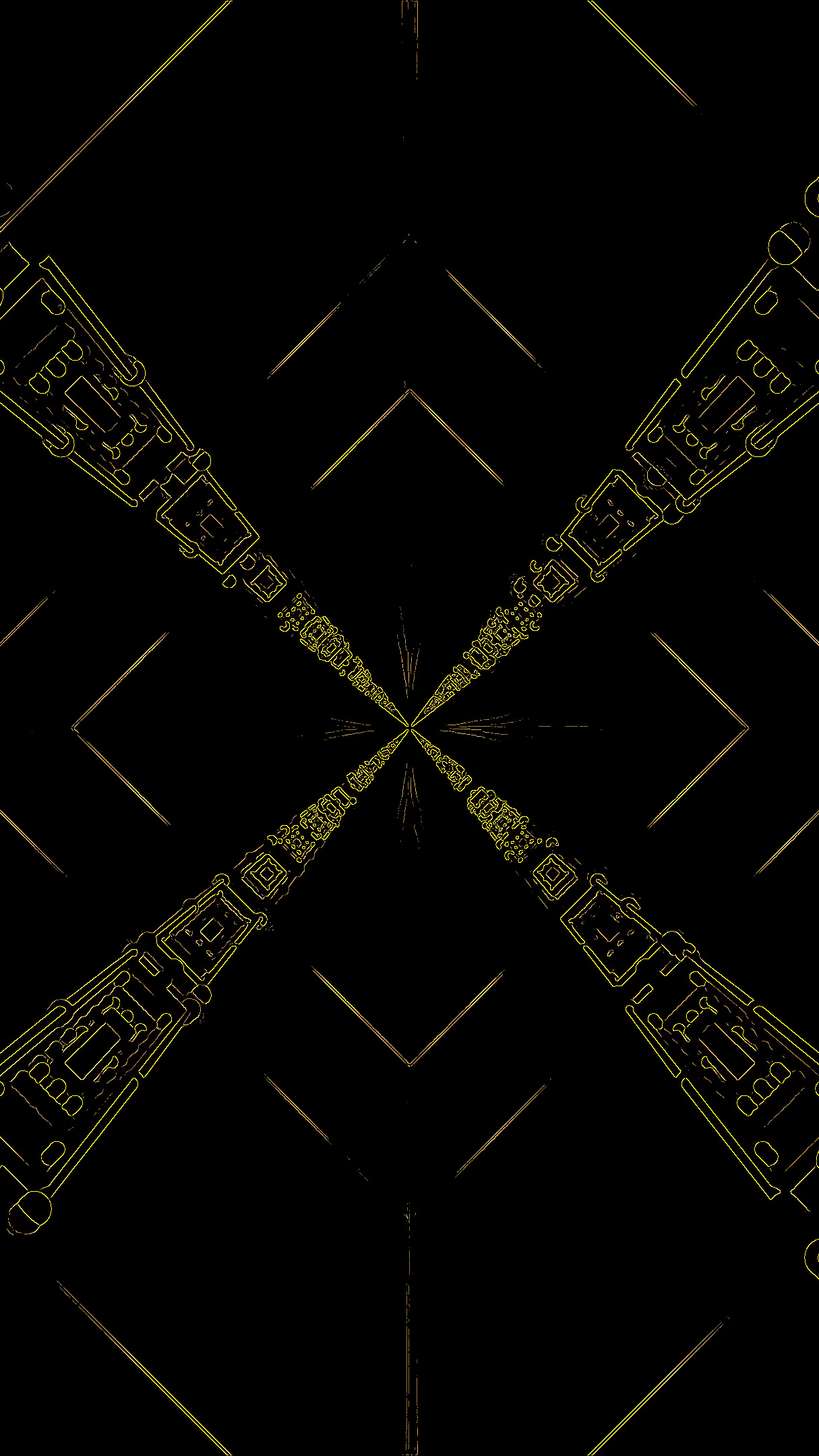 Seamless tunnel video loop screensaver showcasing intricate patte