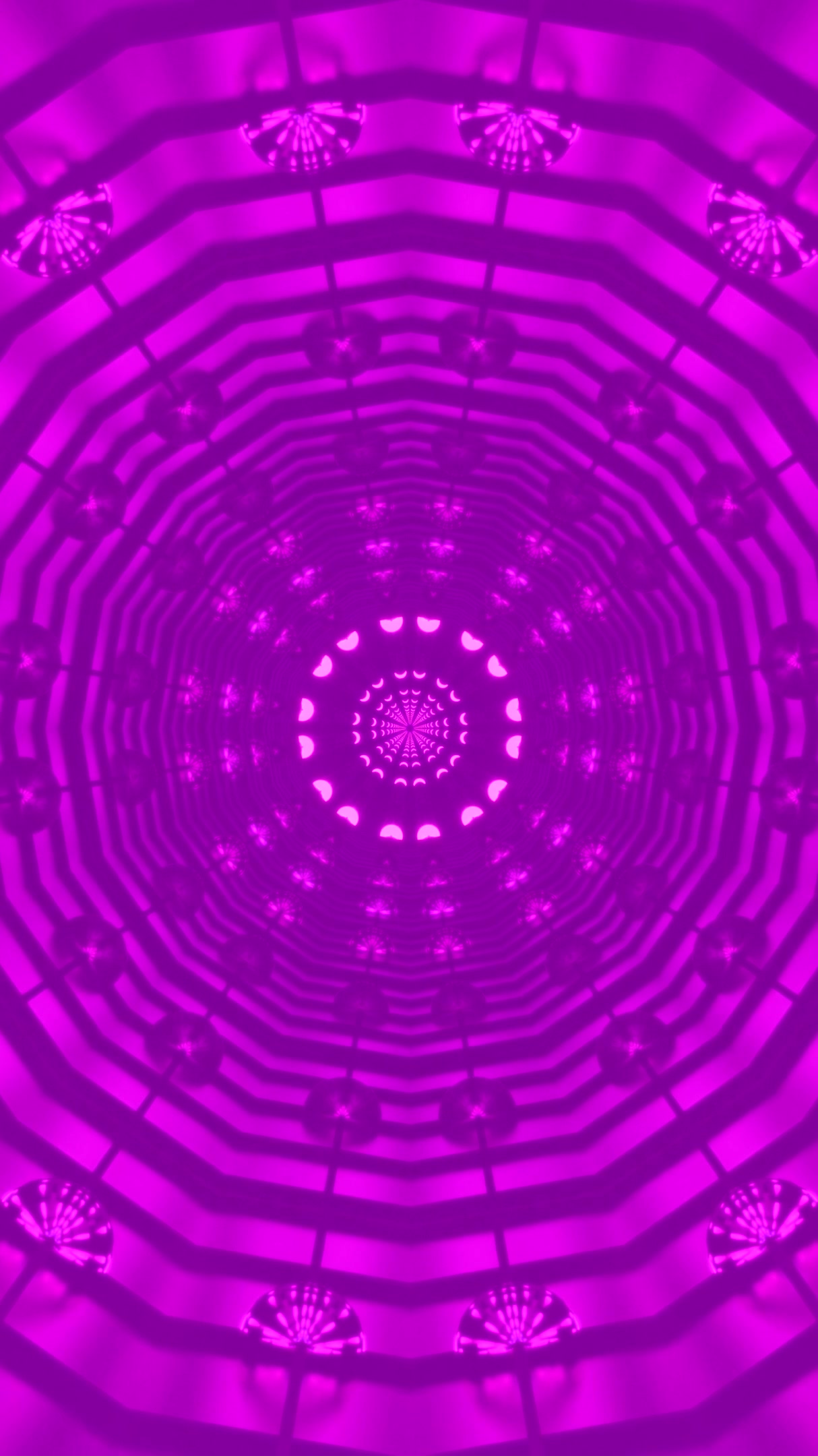 Seamless tunnel video vj loop in vibrant pink visuals for relaxation or screensaver use