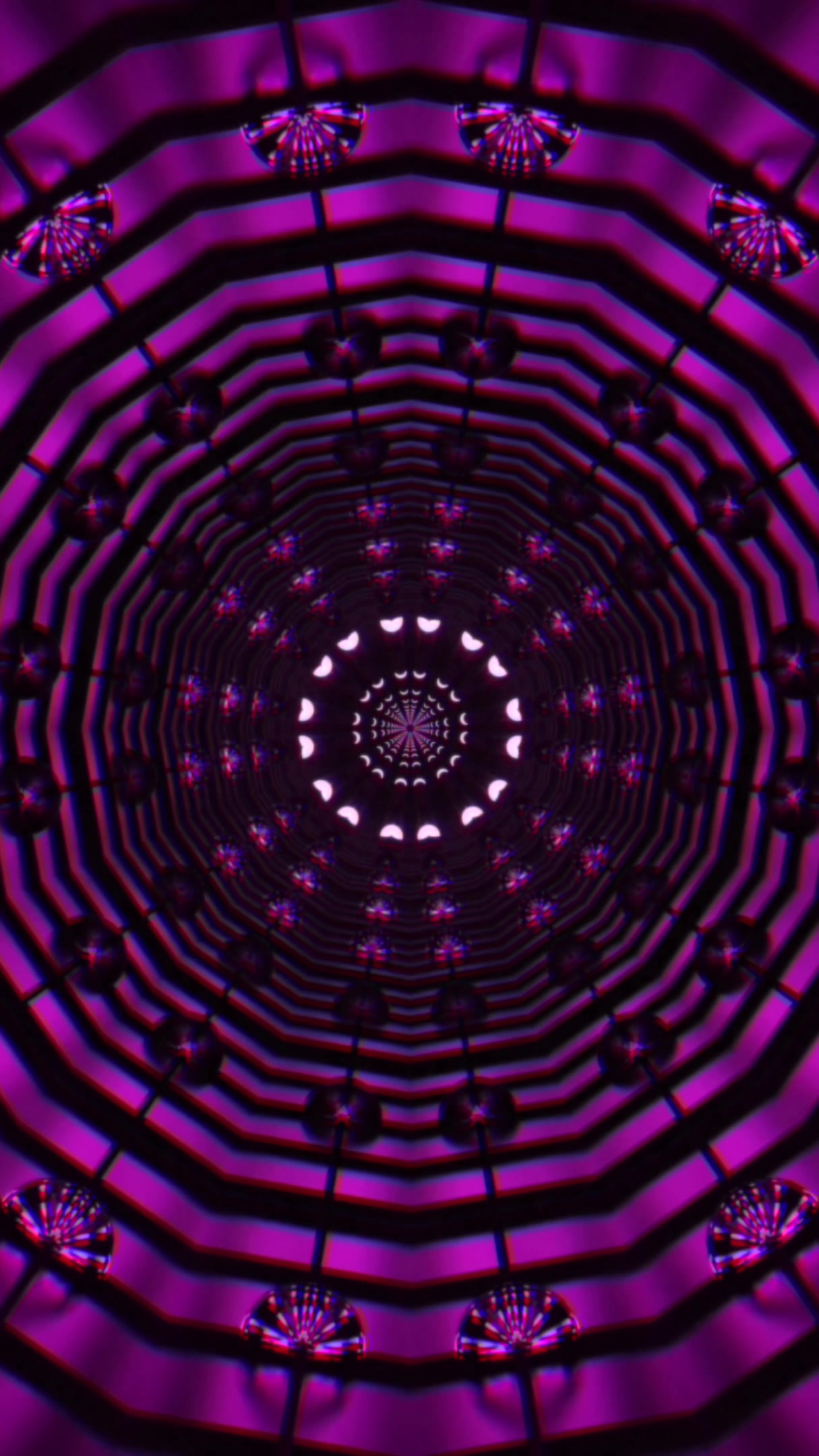 Dynamic tunnel animation creates captivating visual experience for video displays and screensavers