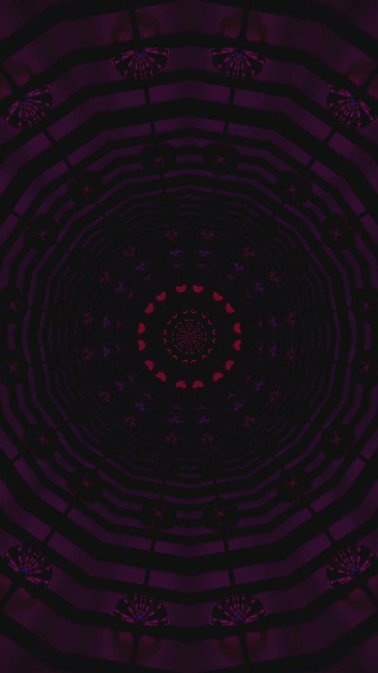 Seamless tunnel video loop with vibrant colors and mesmerizing pa