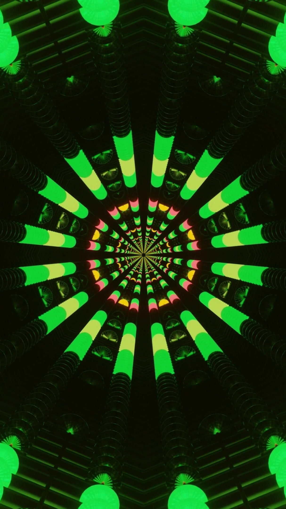 Colorful tunnel video loop creates a captivating visual experienc