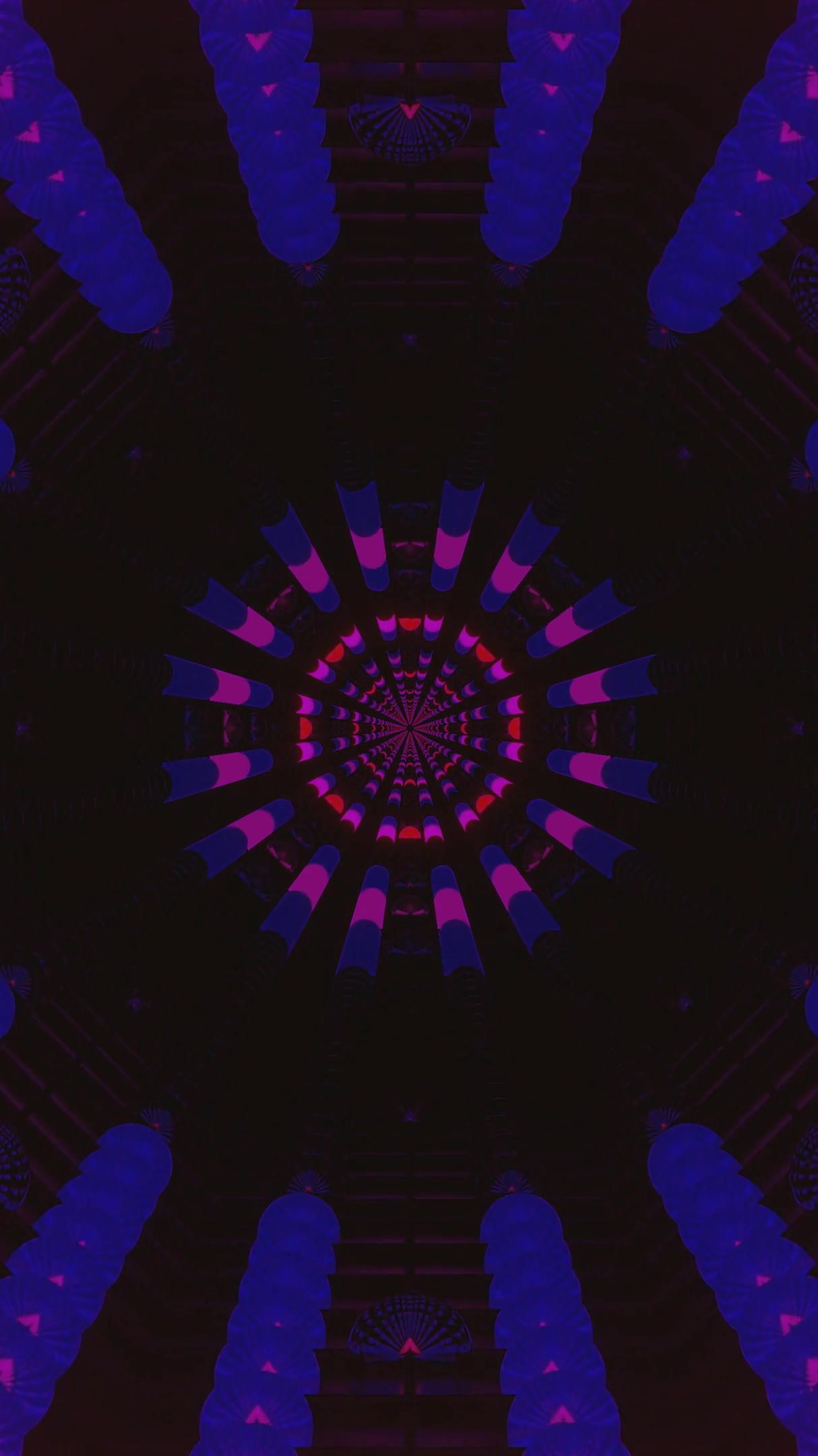 Dynamic tunnel visual loop in vibrant colors for engaging screens