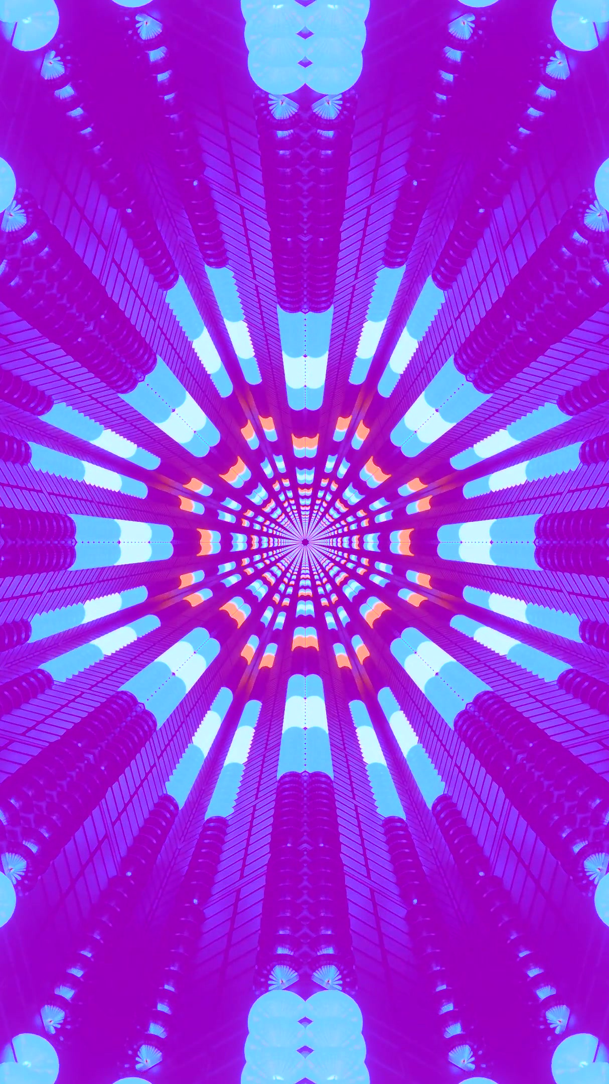 Unique tunnel video vj loop with vibrant colors and seamless moti