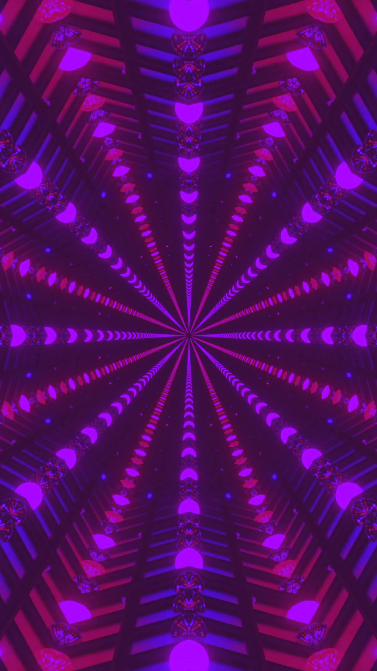 Vibrant tunnel video loop screensaver creating a mesmerizing jour