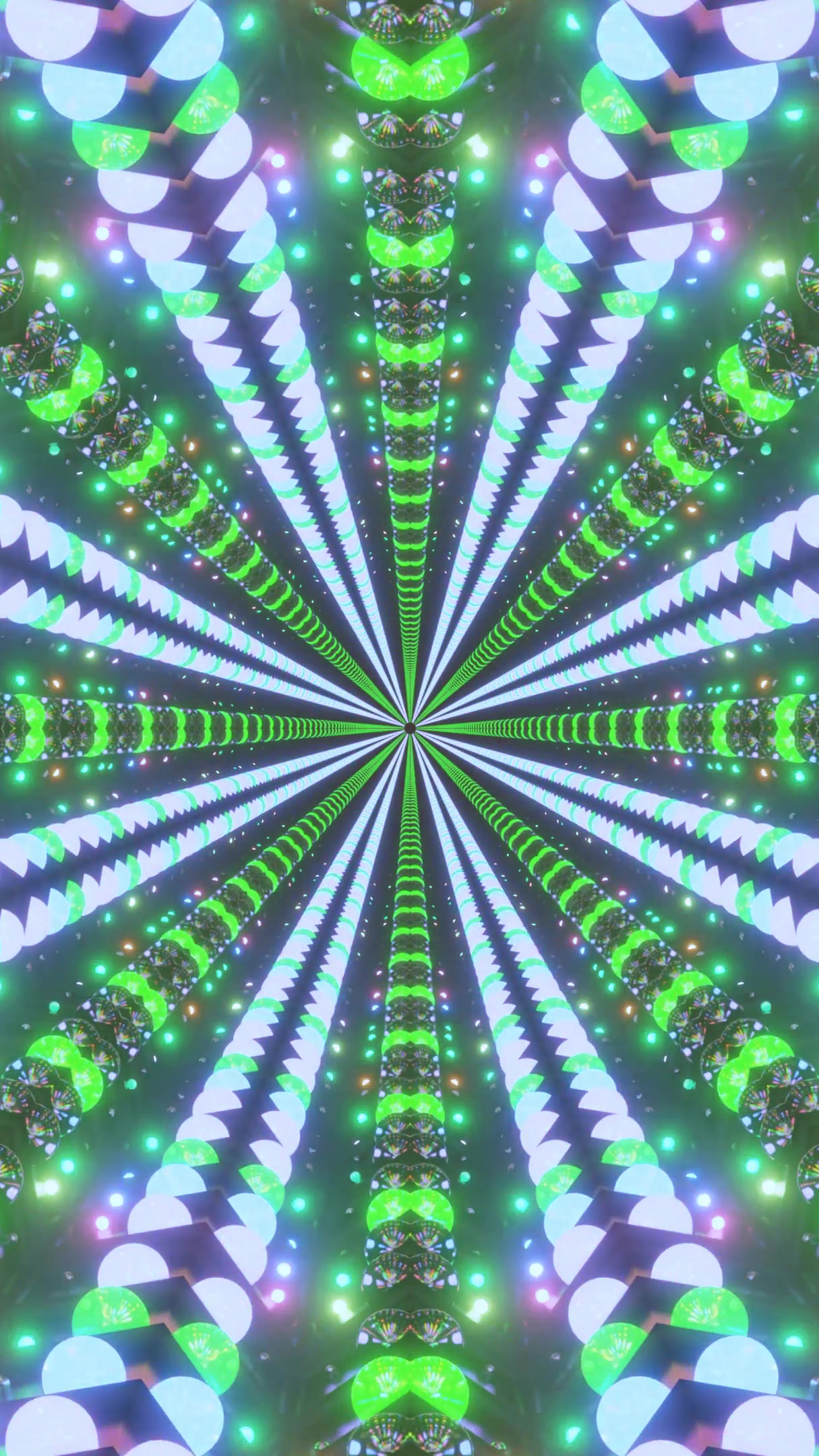 Seamless tunnel video loop screensaver creates a vibrant and dyna
