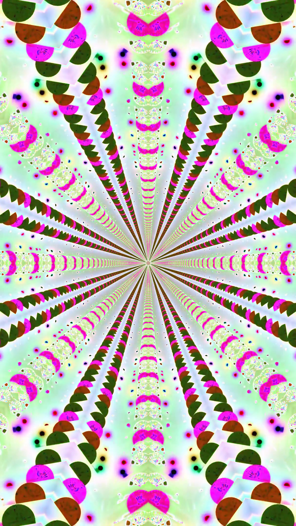 Colorful geometric tunnel video loop showcasing vibrant patterns