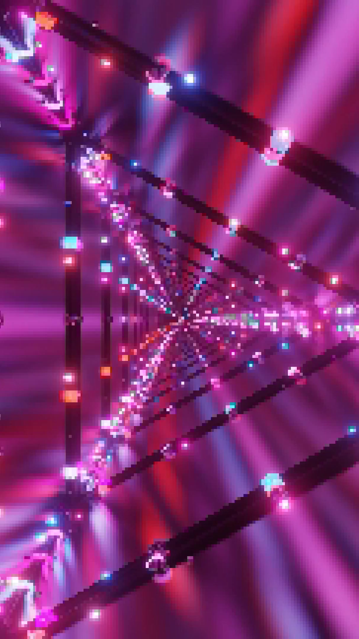 Tunnel video vj loop screensaver features colorful lights and sea
