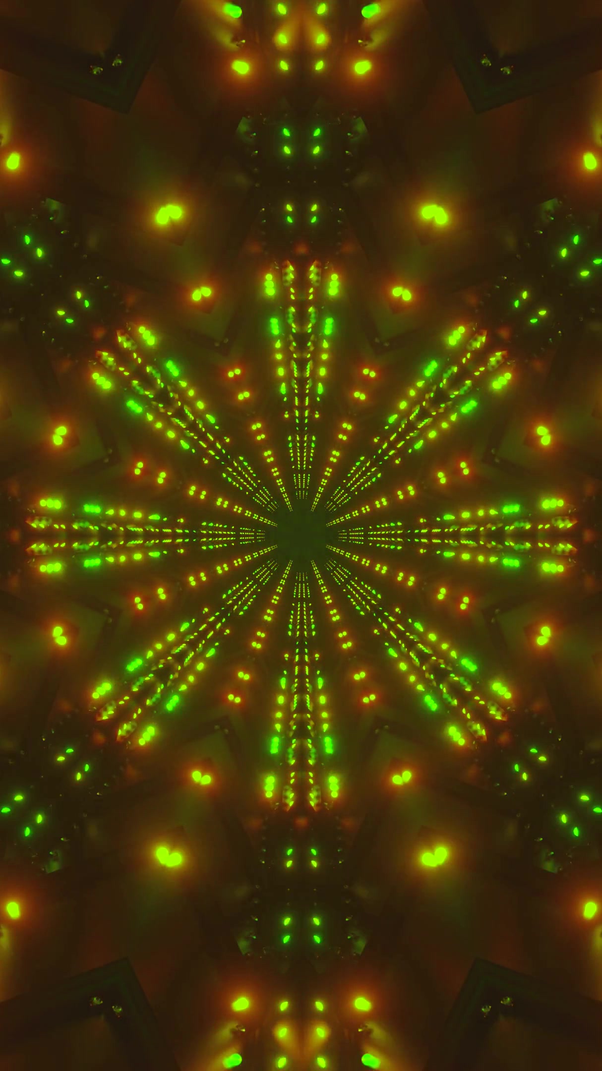 Seamless tunnel video loop showcasing vibrant lights and patterns with dynamic motion