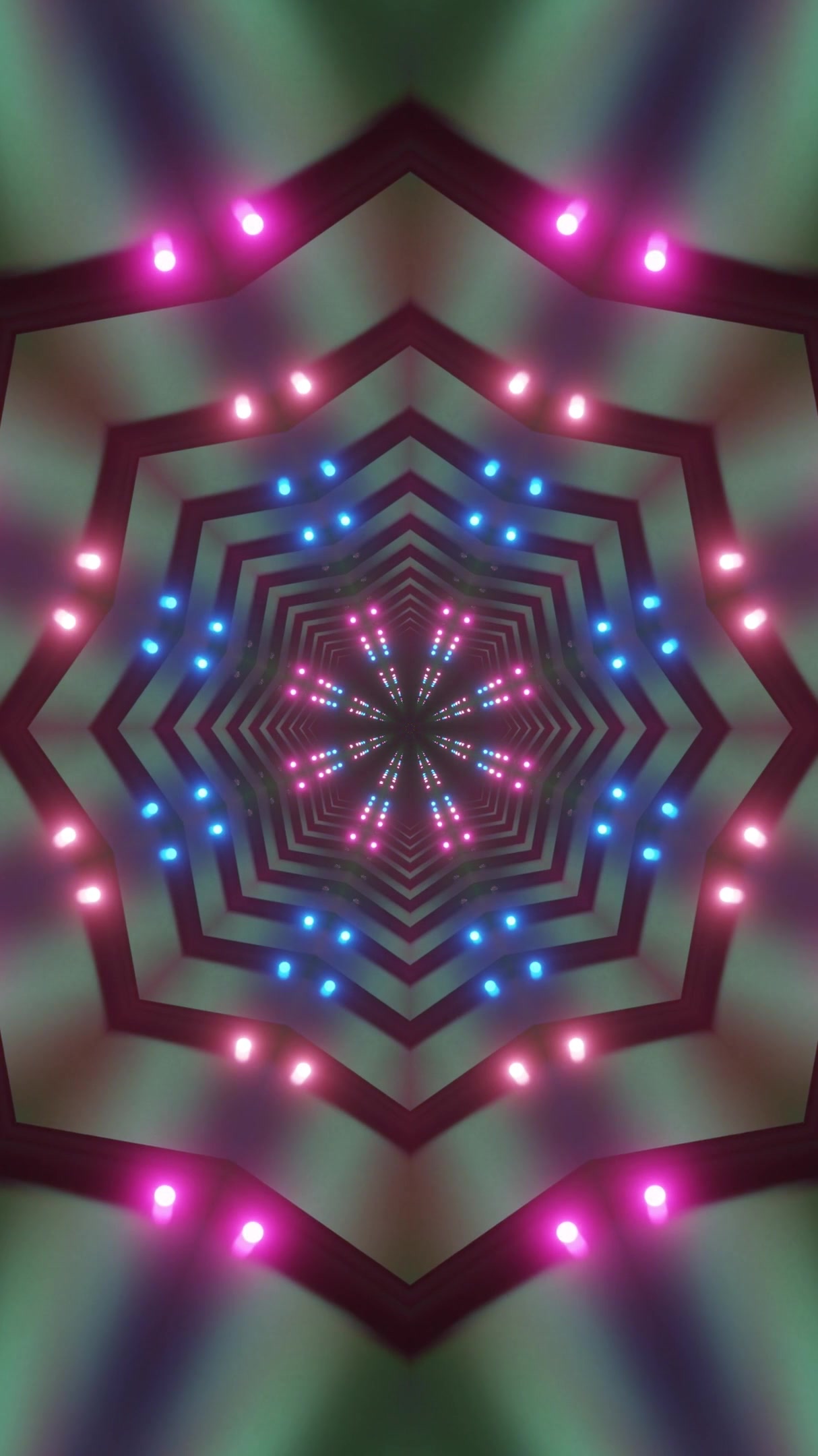 Seamless tunnel video vj loop screensaver with vibrant colors and dynamic lights creating a mesmerizing visual experience