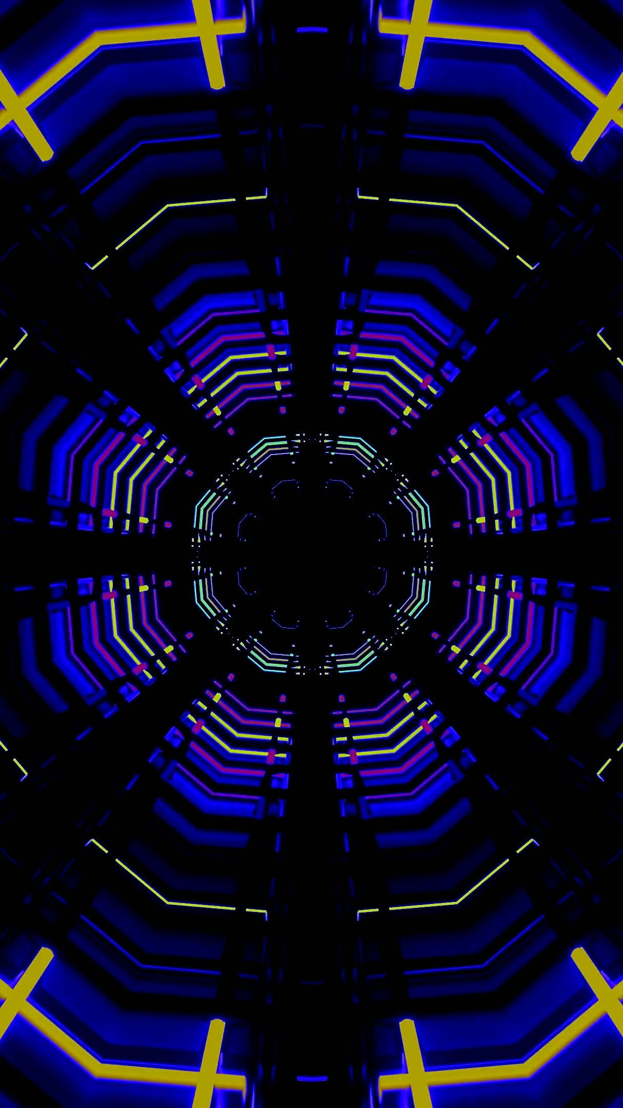 Colorful tunnel vj loop screensaver with seamless motion showcasi
