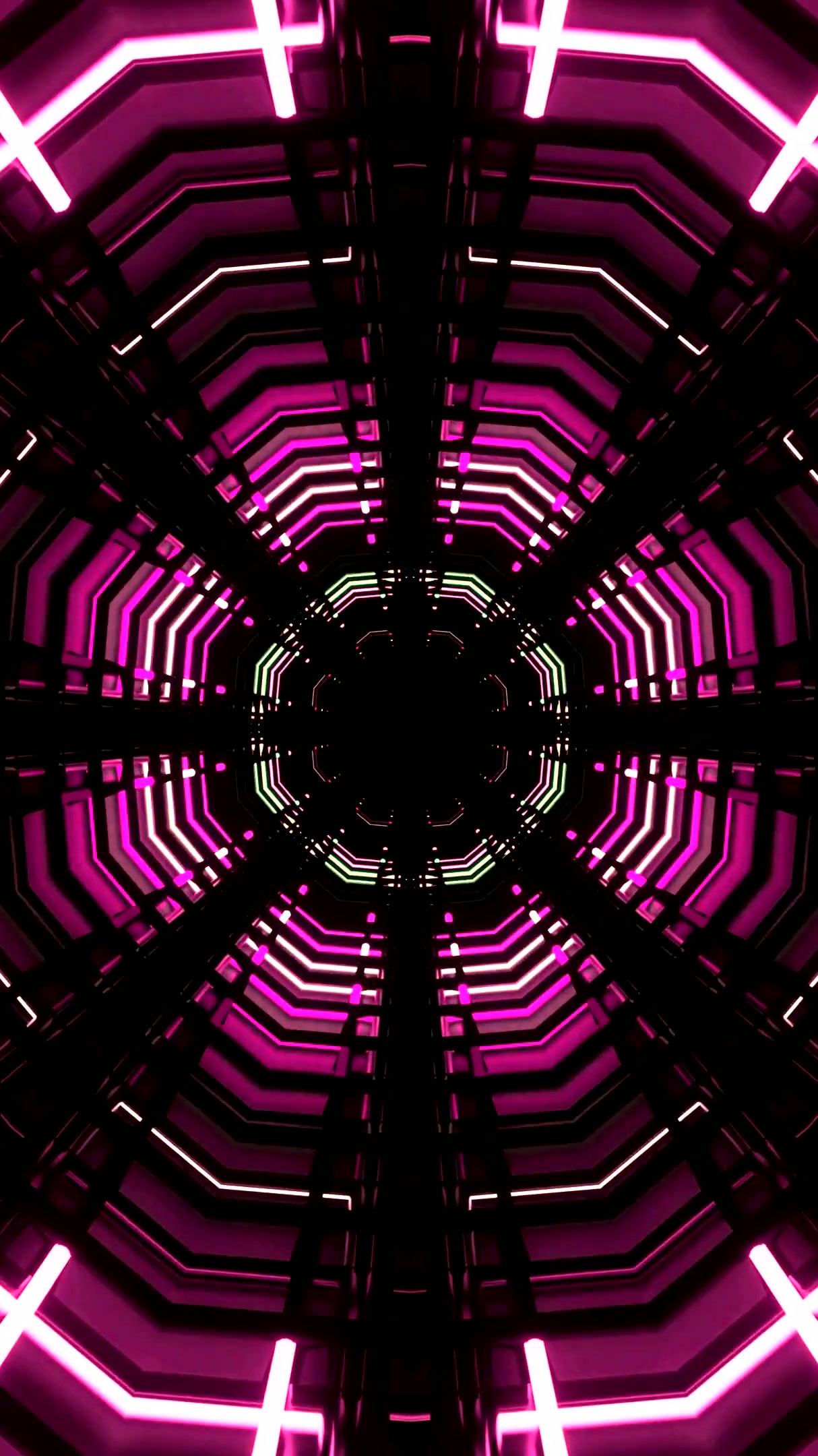 Colorful tunnel visual loop creating mesmerizing patterns and eff