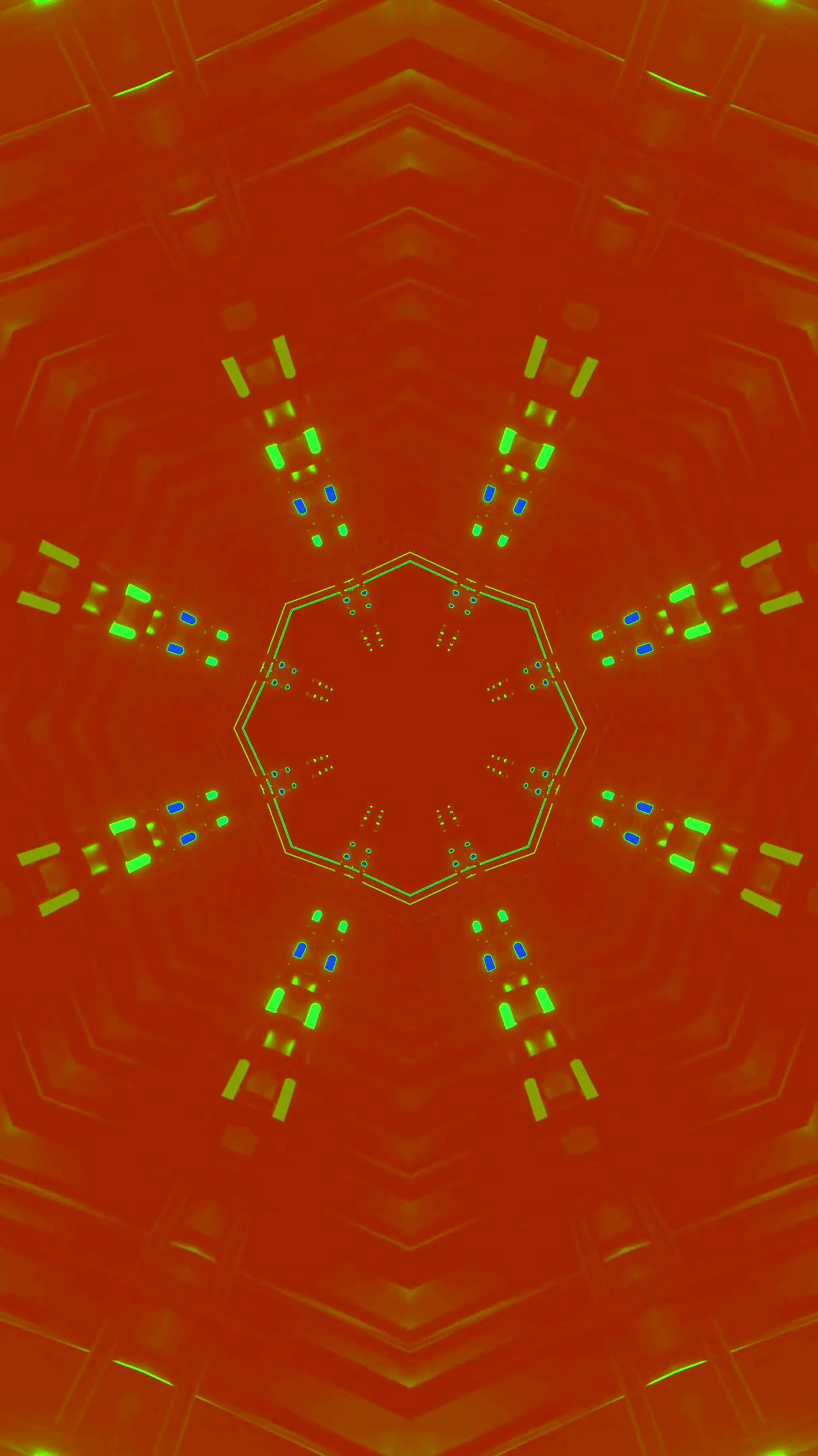 Seamless tunnel video vj loop screensaver featuring vibrant colors and geometric patterns