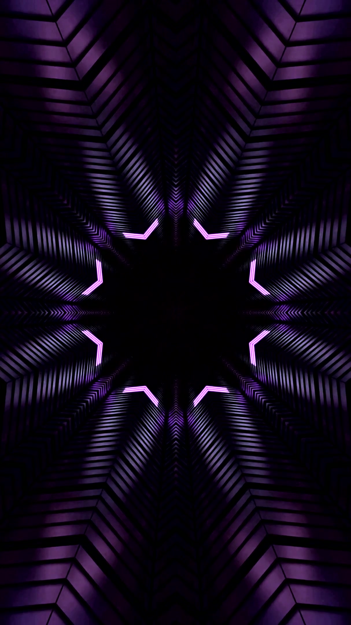 Tunnel video loop creates a mesmerizing seamless display of vibrant colors and shapes