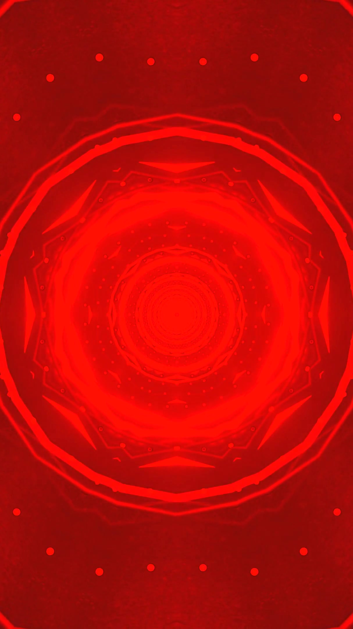 Vibrant red tunnel video loop creating a mesmerizing visual exper