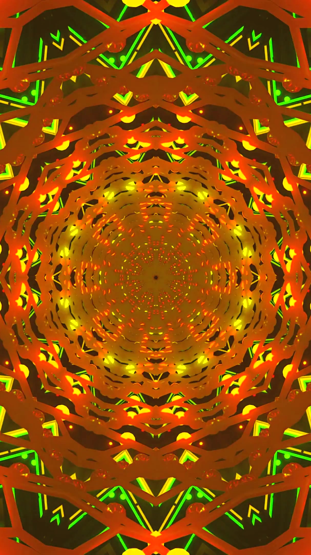 Mesmerizing tunnel video loop with vibrant colors and seamless mo