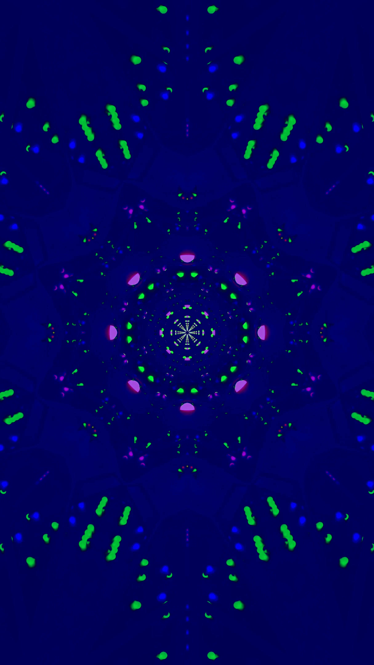 Tunnel video loop creates a seamless experience with vibrant colors and dynamic patterns suitable for screensaver display