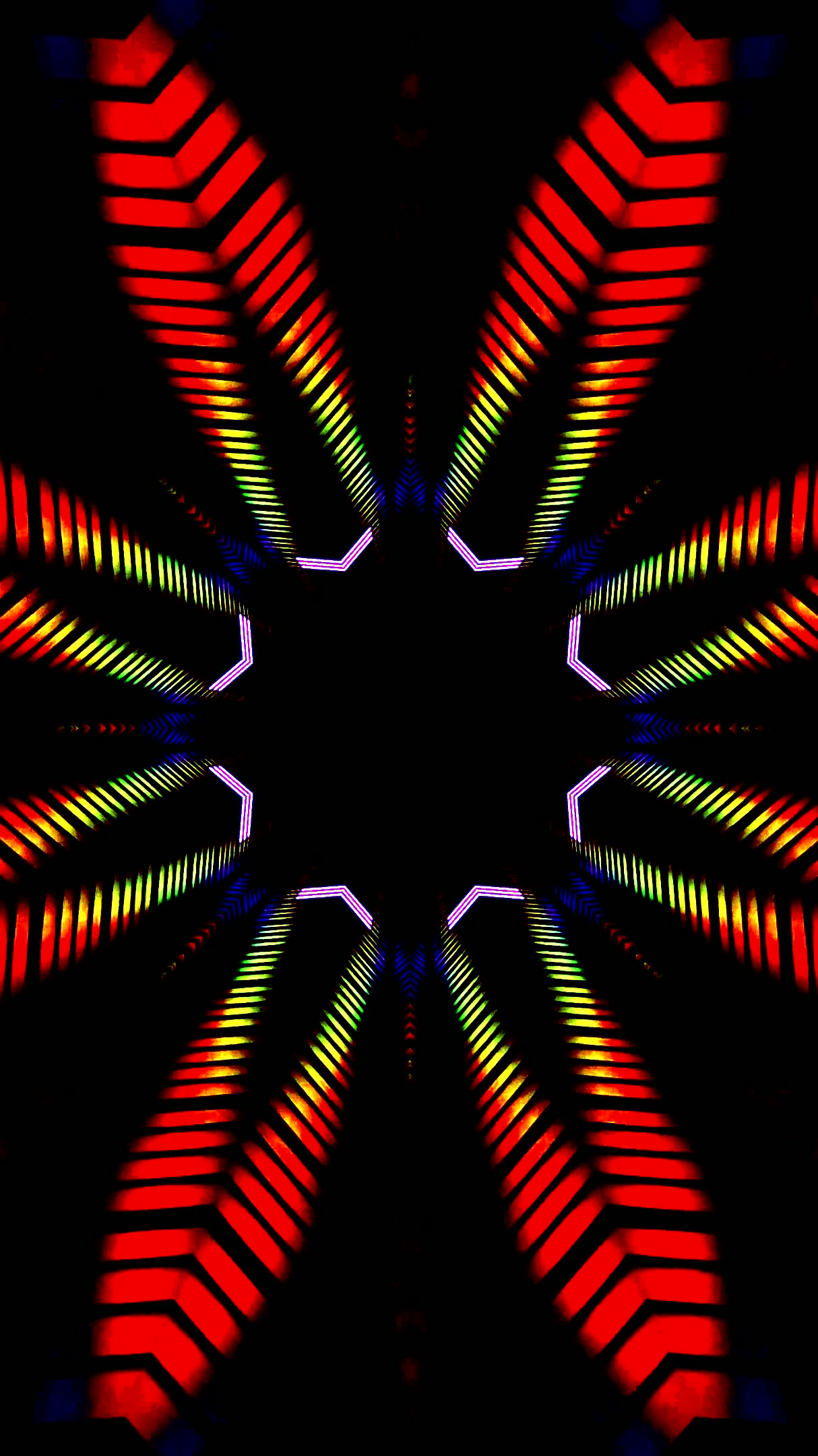 Tunnel video vj loop screensaver with vibrant colors creating a s