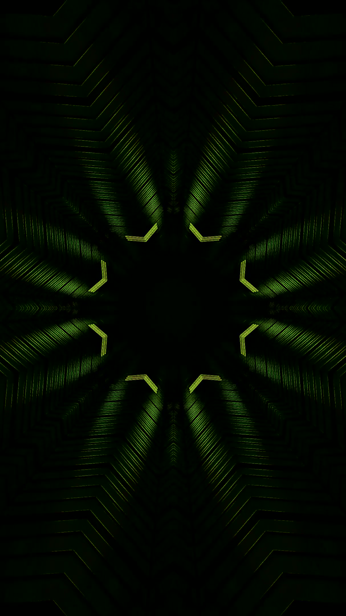 Endless tunnel visual loop with vibrant colors and geometric patterns