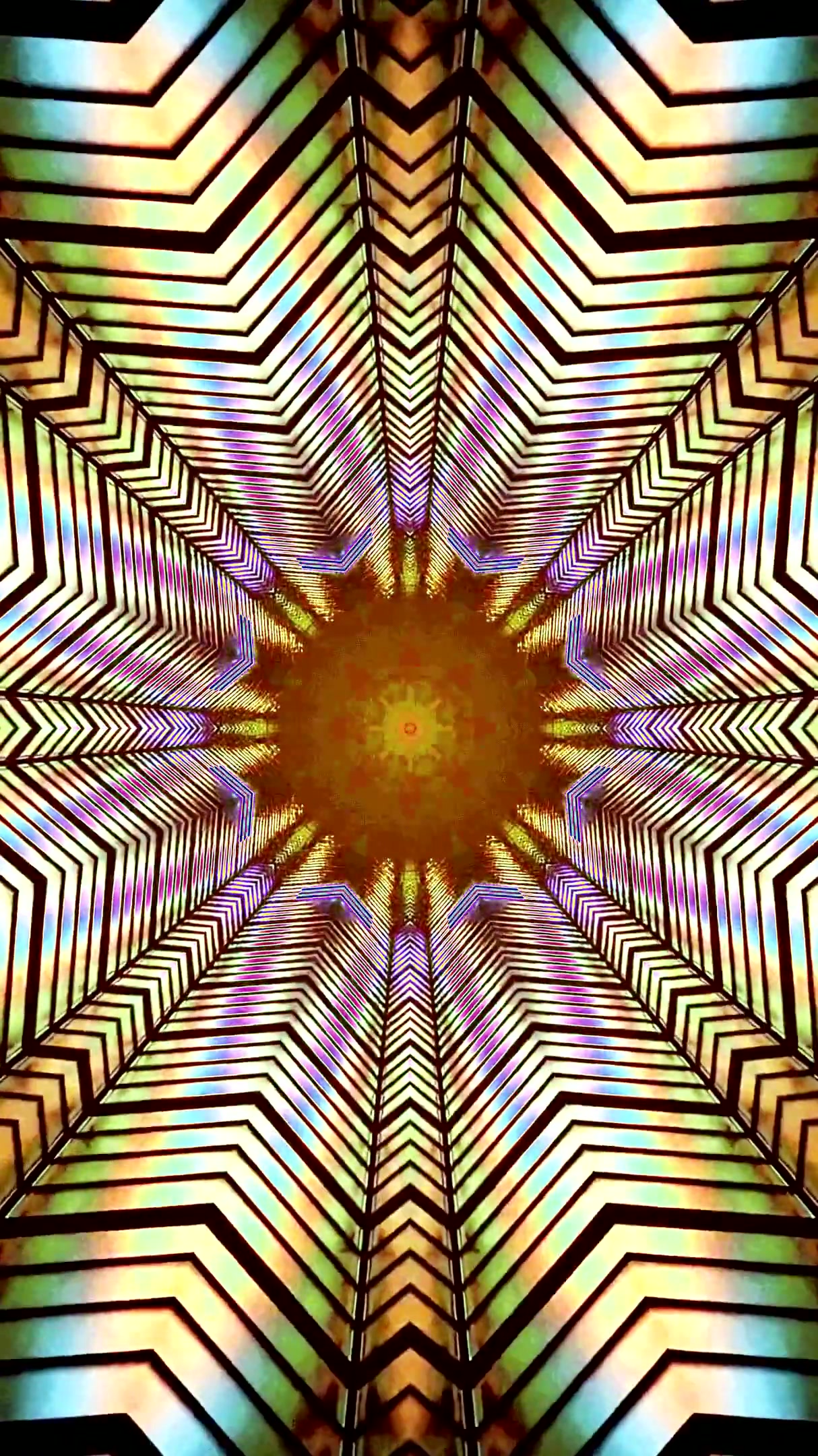 Visualize captivating tunnel patterns with vibrant colors in seam