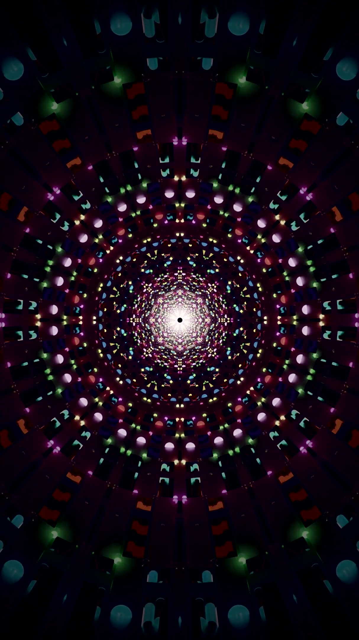 Seamless tunnel video loop screensaver with mesmerizing visuals and vibrant colors