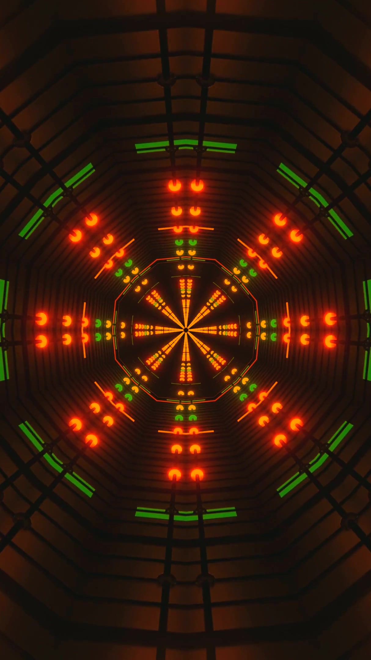 Colorful tunnel video loop with seamless animation