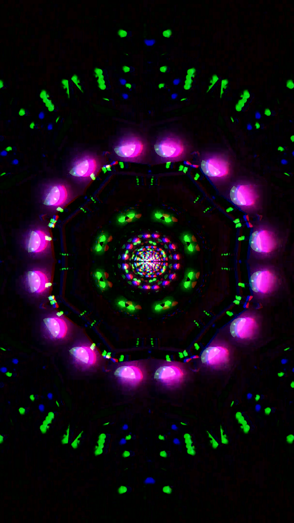 Tunnel video vj loop screensaver with vibrant colors creating a s
