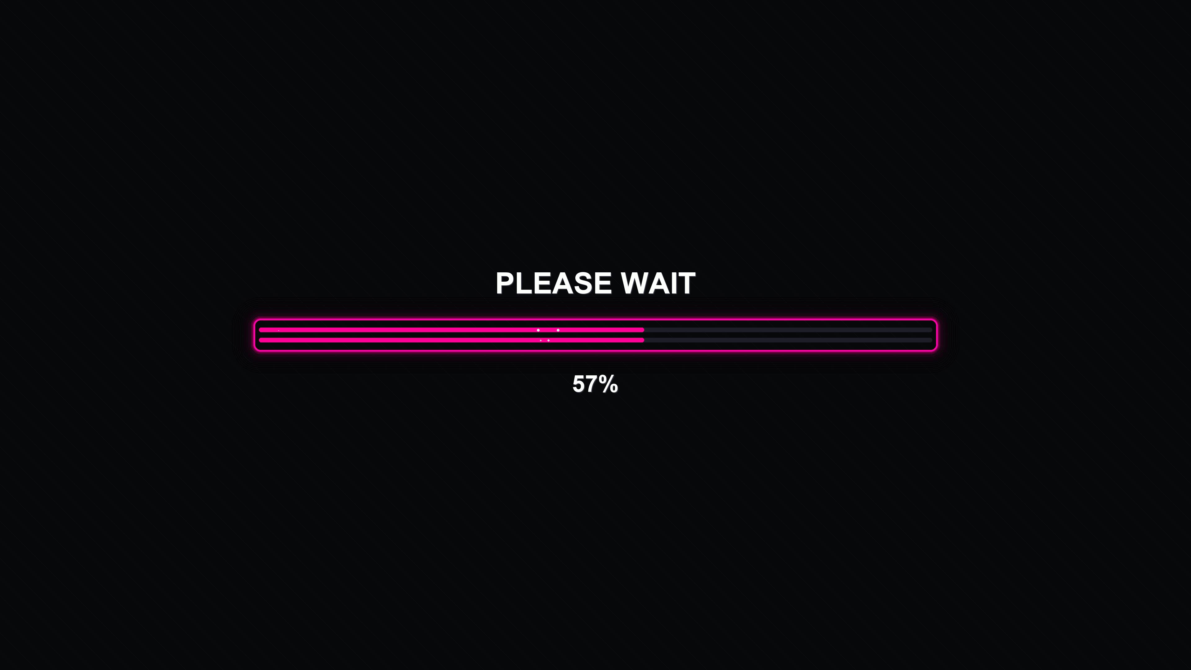 Progressbar animation with vibrant colors that shows waiting status on a dark background in a modern design