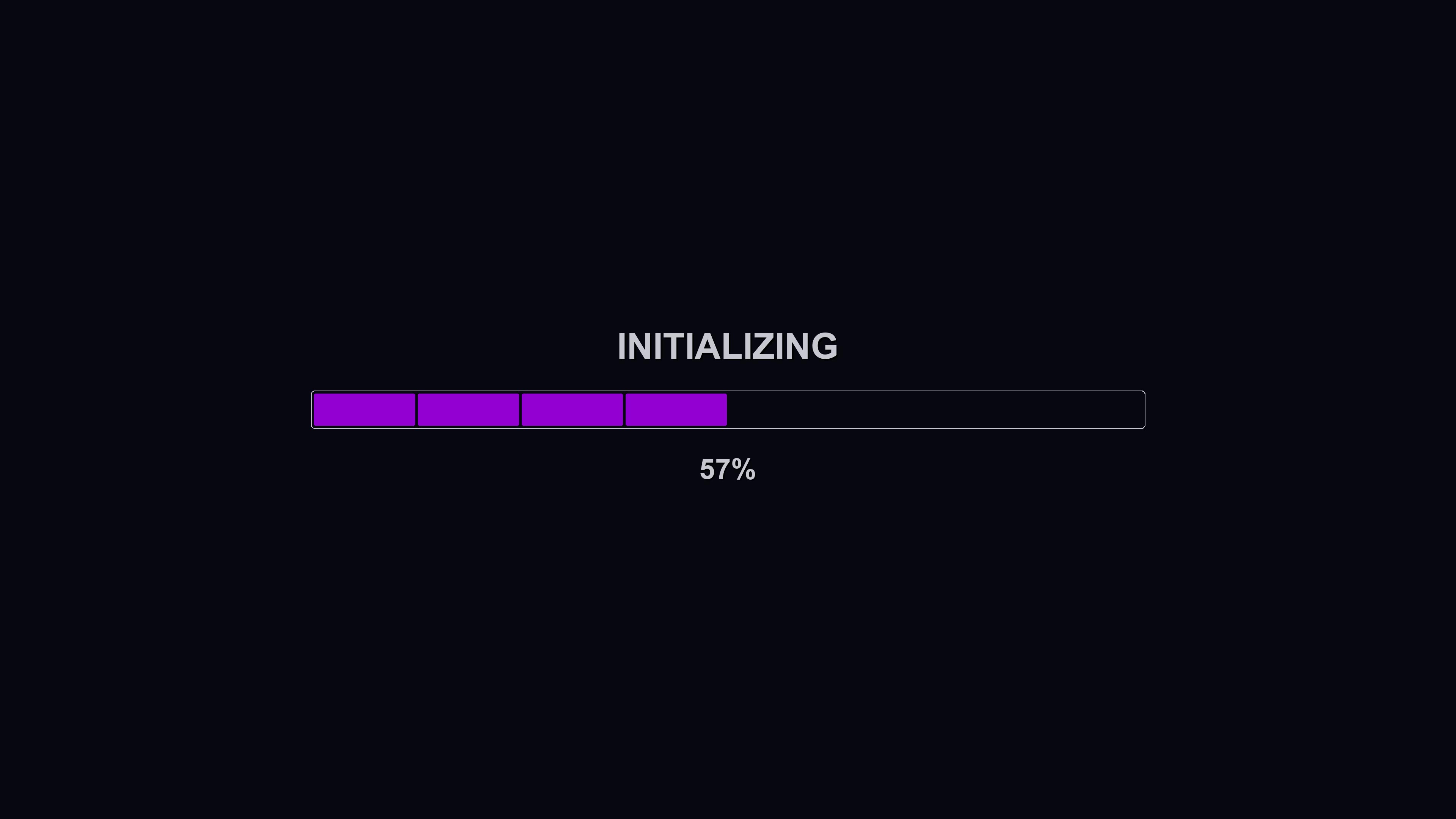 Vibrant modern progressbar animation shows percentage movement in a digital interface during loading process