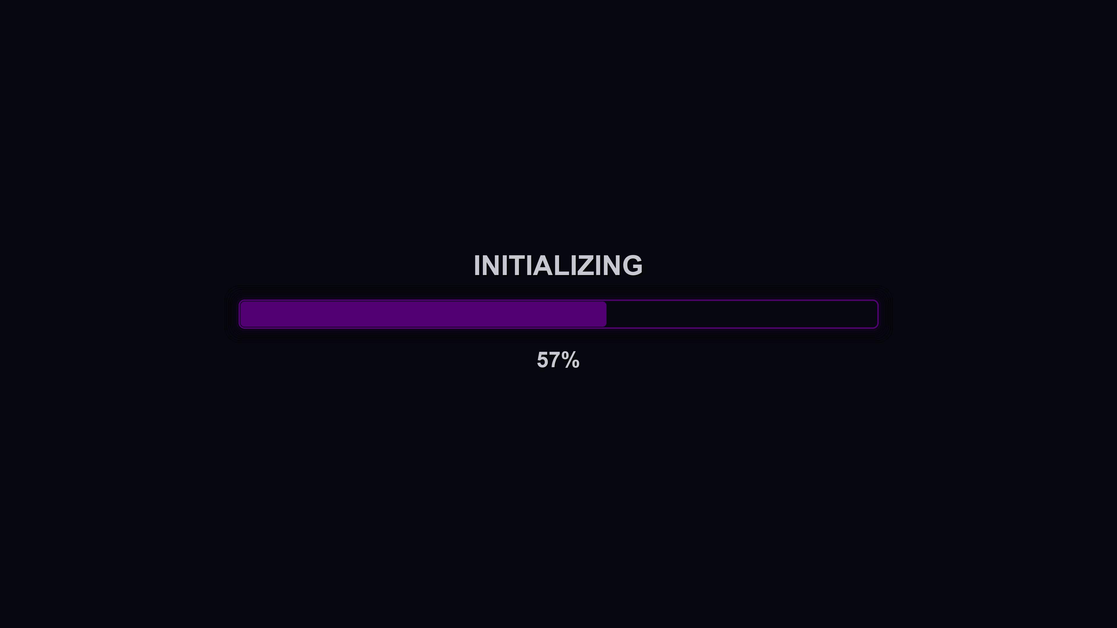 Stylish modern progress bar animation shows vibrant colors for loading and initializing tasks during digital processes