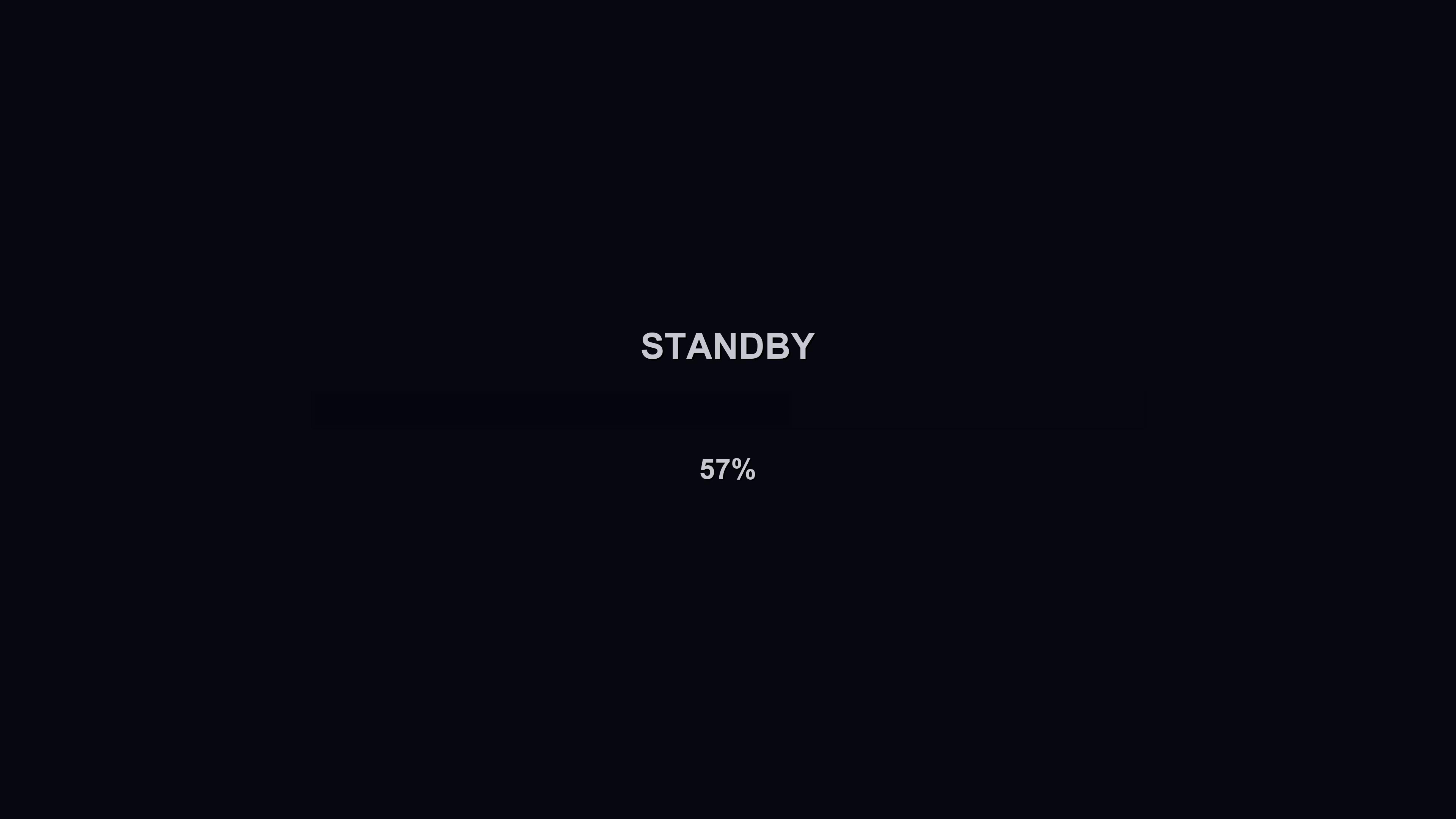 Stylish modern progressbar animation with vibrant colors showing standby status