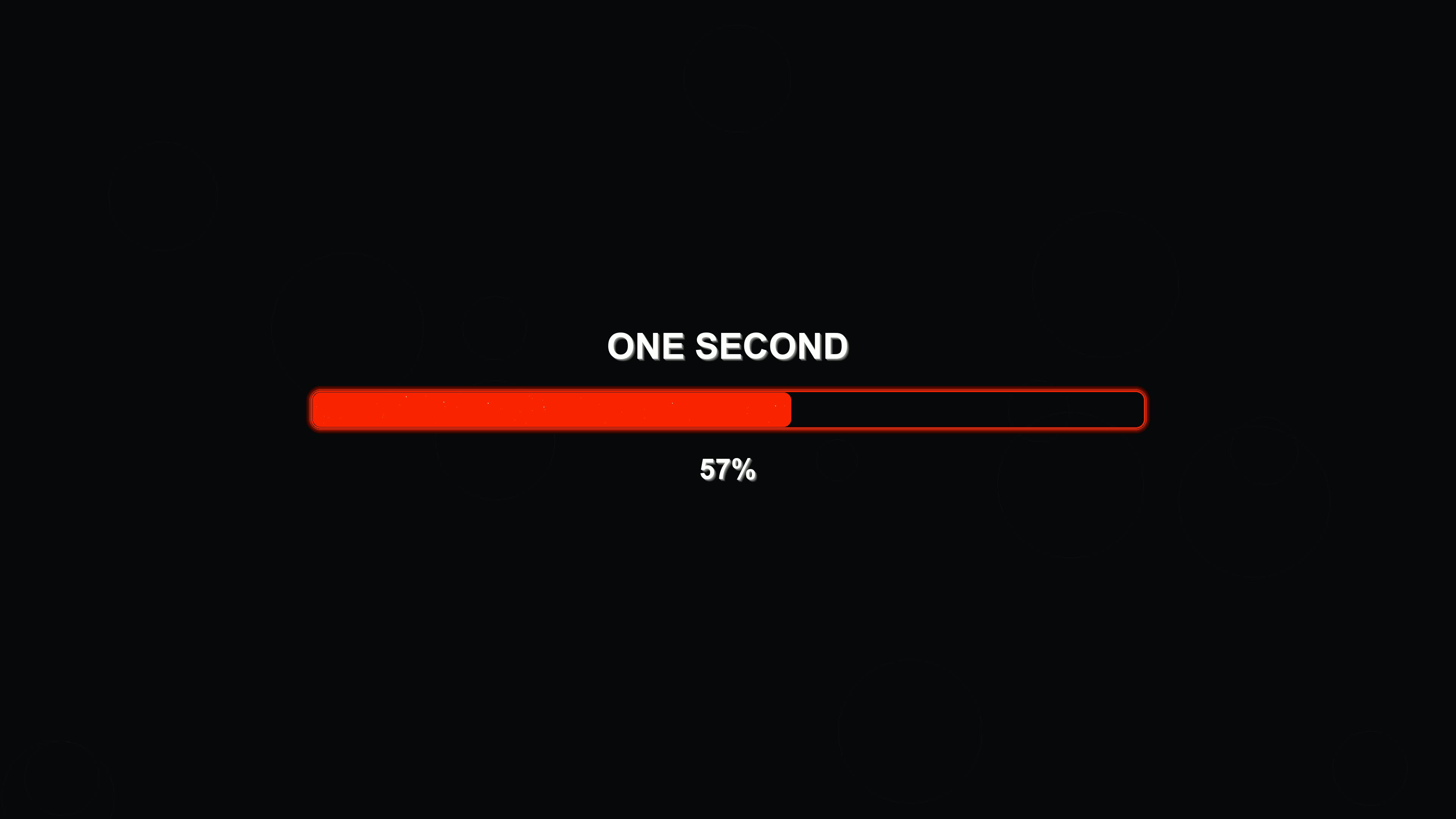 Progress bar animation for indicating a one second waiting time during digital processes or tasks