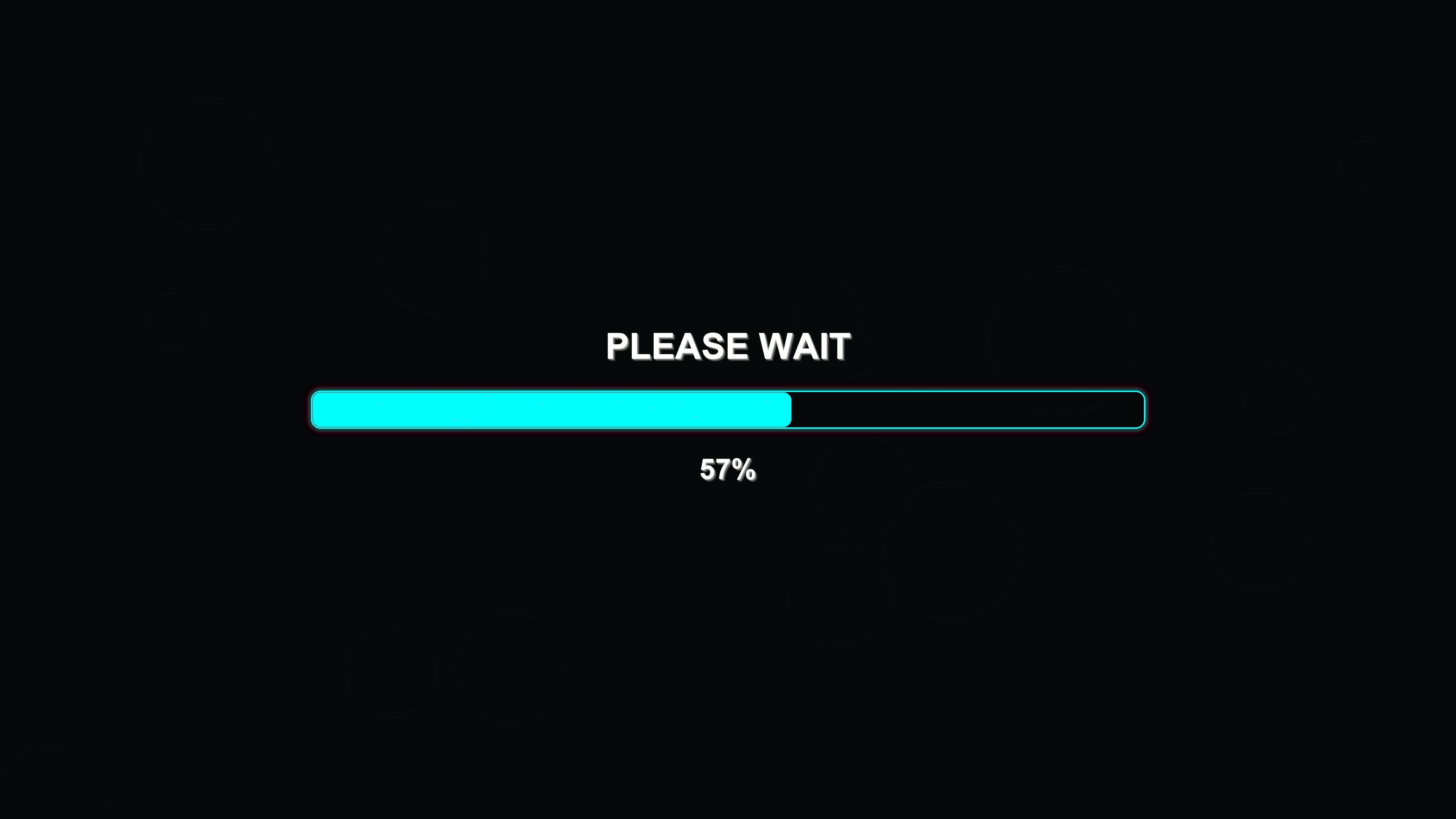 Progress bar animation showing user waiting period in modern design on a simple dark background with clear text indicating status