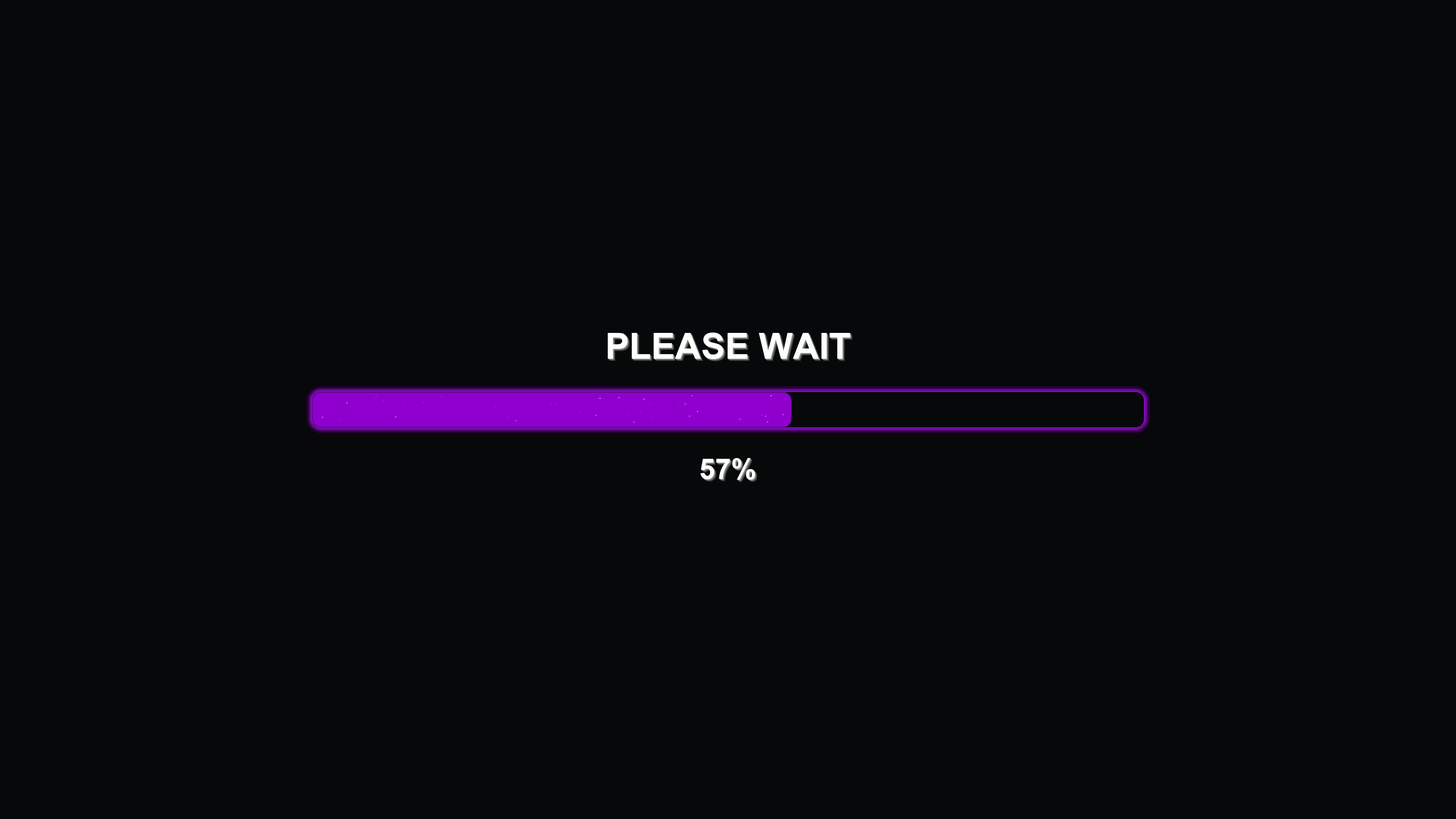 Modern progress bar animation shows waiting period with clear message on screen indicating process completion status