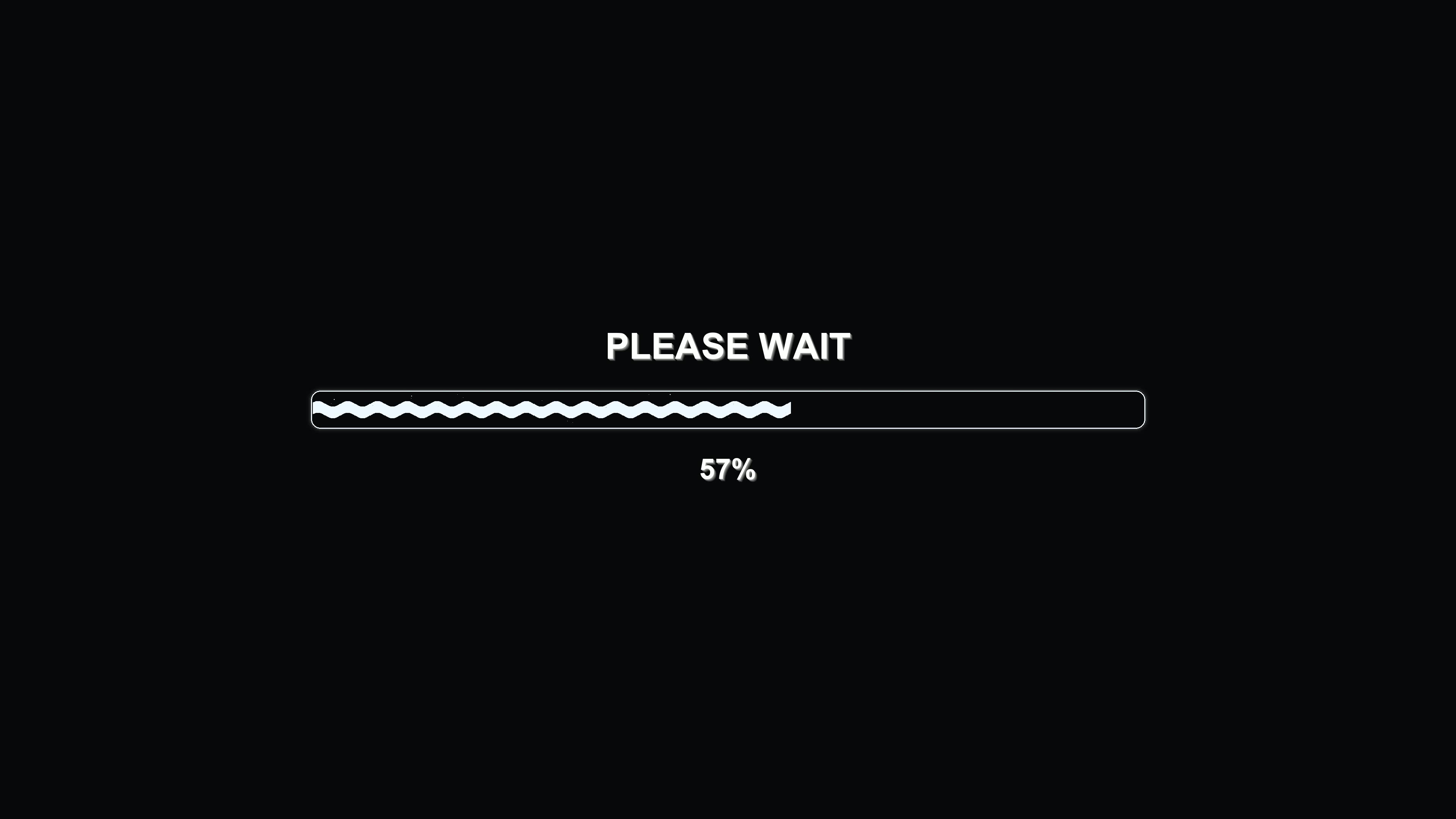 Modern style progress bar animation for waiting periods with clear labeling and completion status shown in a video format
