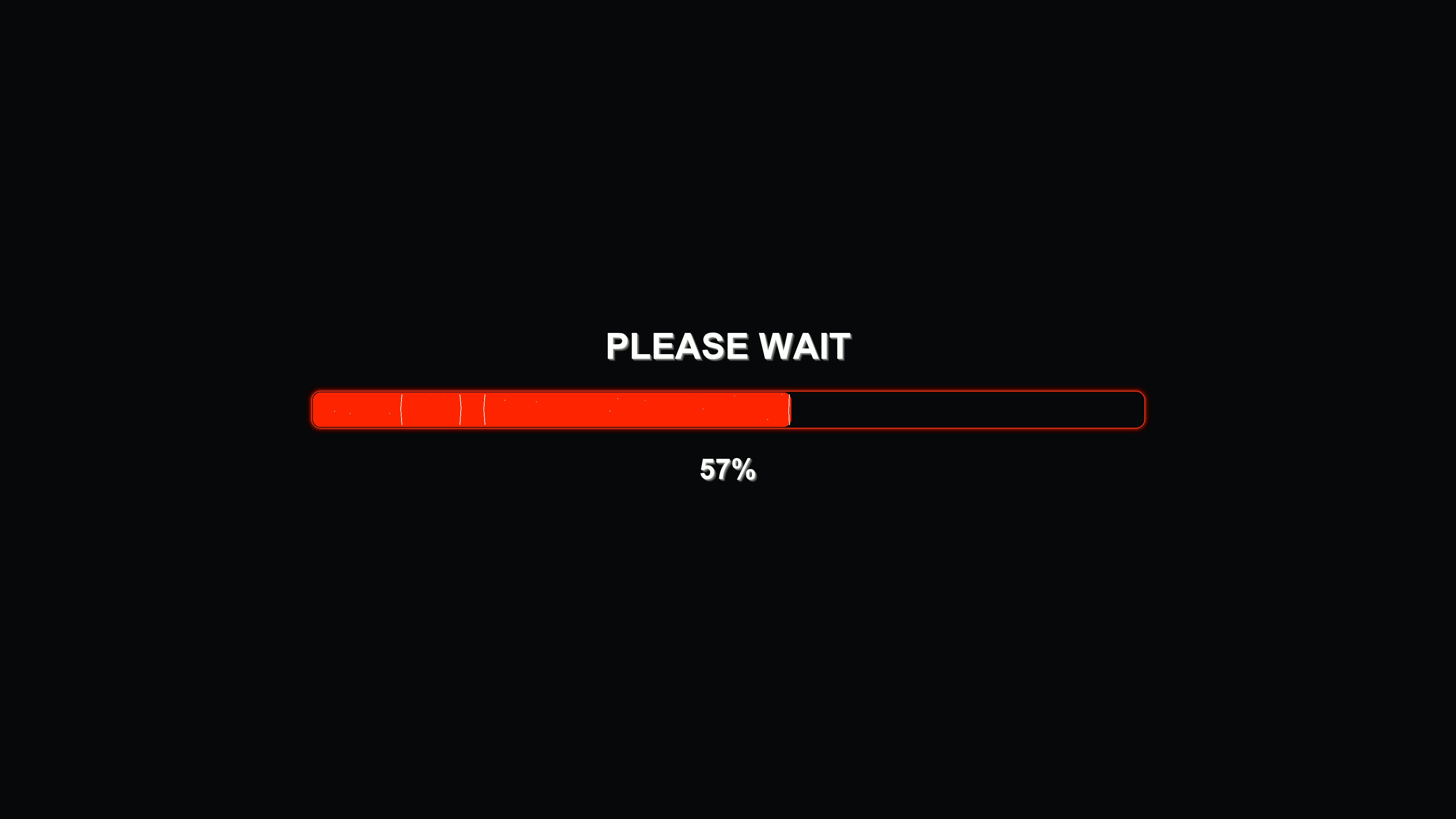 Modern progress bar animation for waiting periods in video and digital content display on a black background