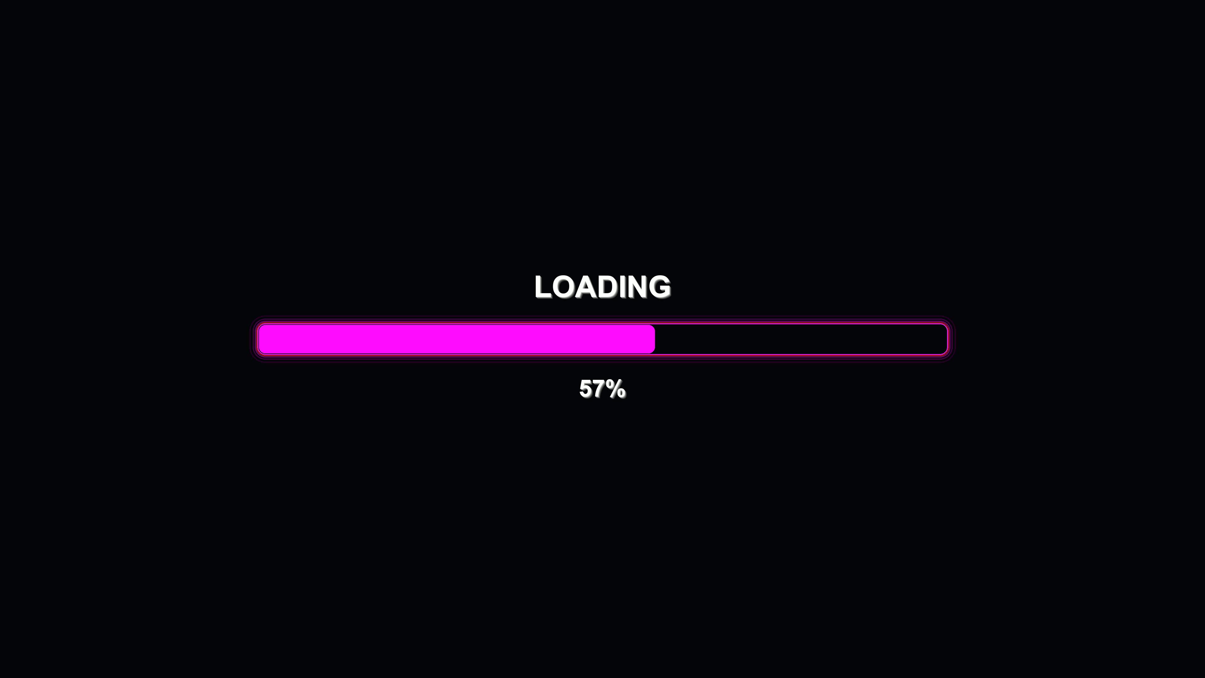 Stylish modern loading progress bar animation with vibrant colors displayed on a dark background during a digital interface session